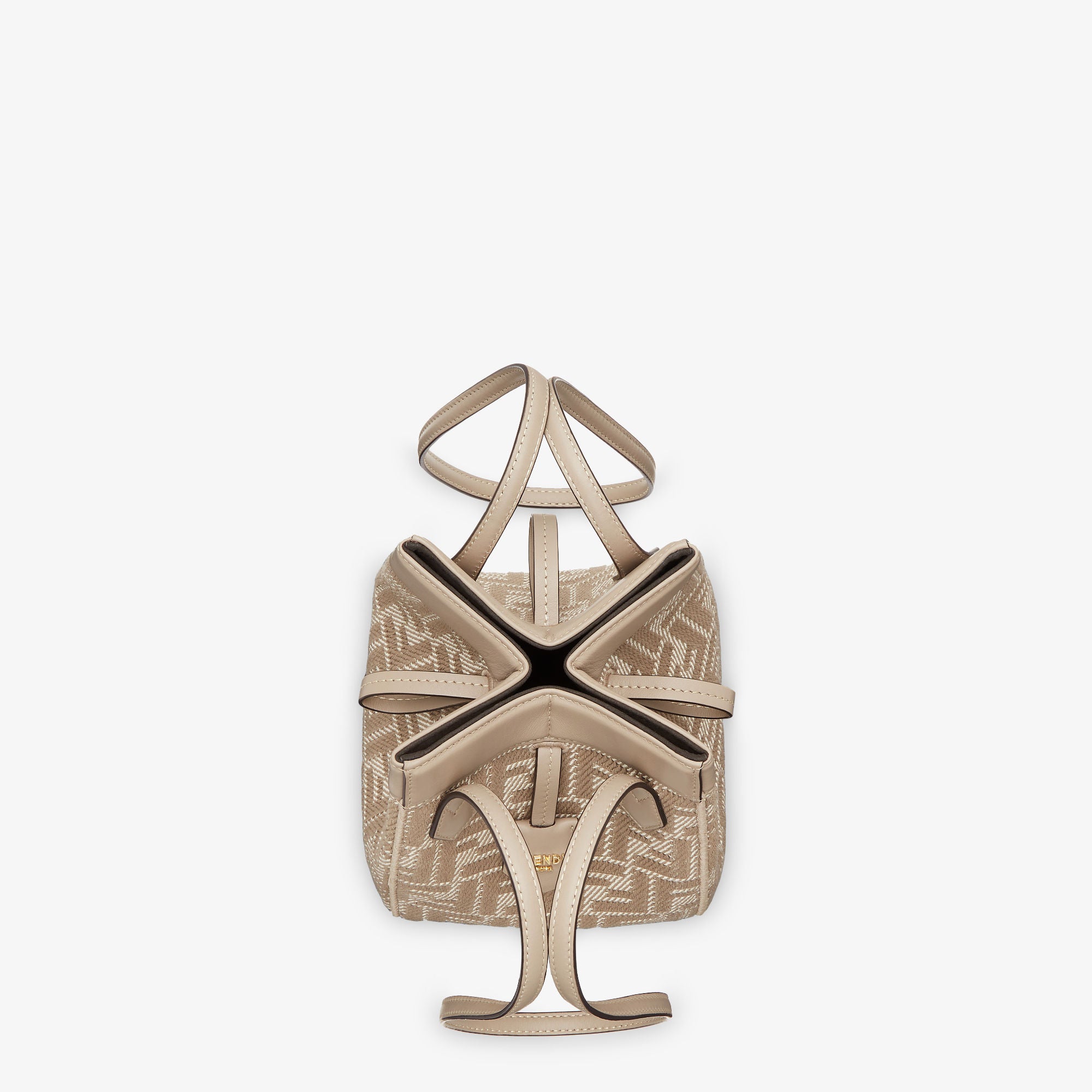 Fendi Origami Mini Dove gray denim-effect FF jacquard transformable mini-bag