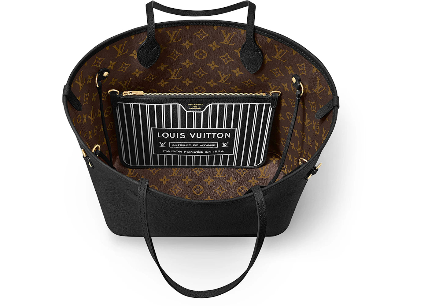 Louis Vuitton Neverfull MM Inside Out Black
