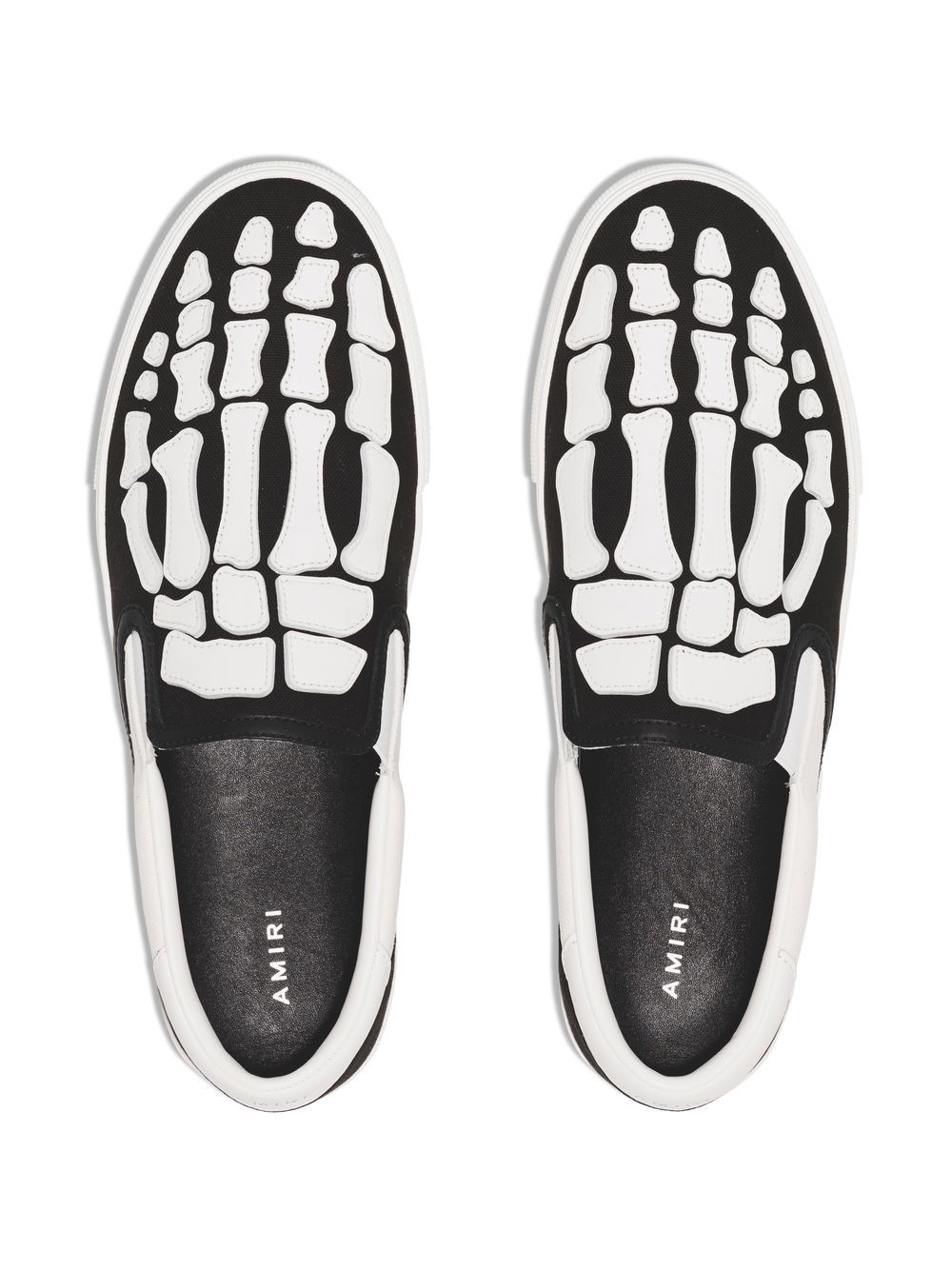 skeleton appliqué low-top sneakers