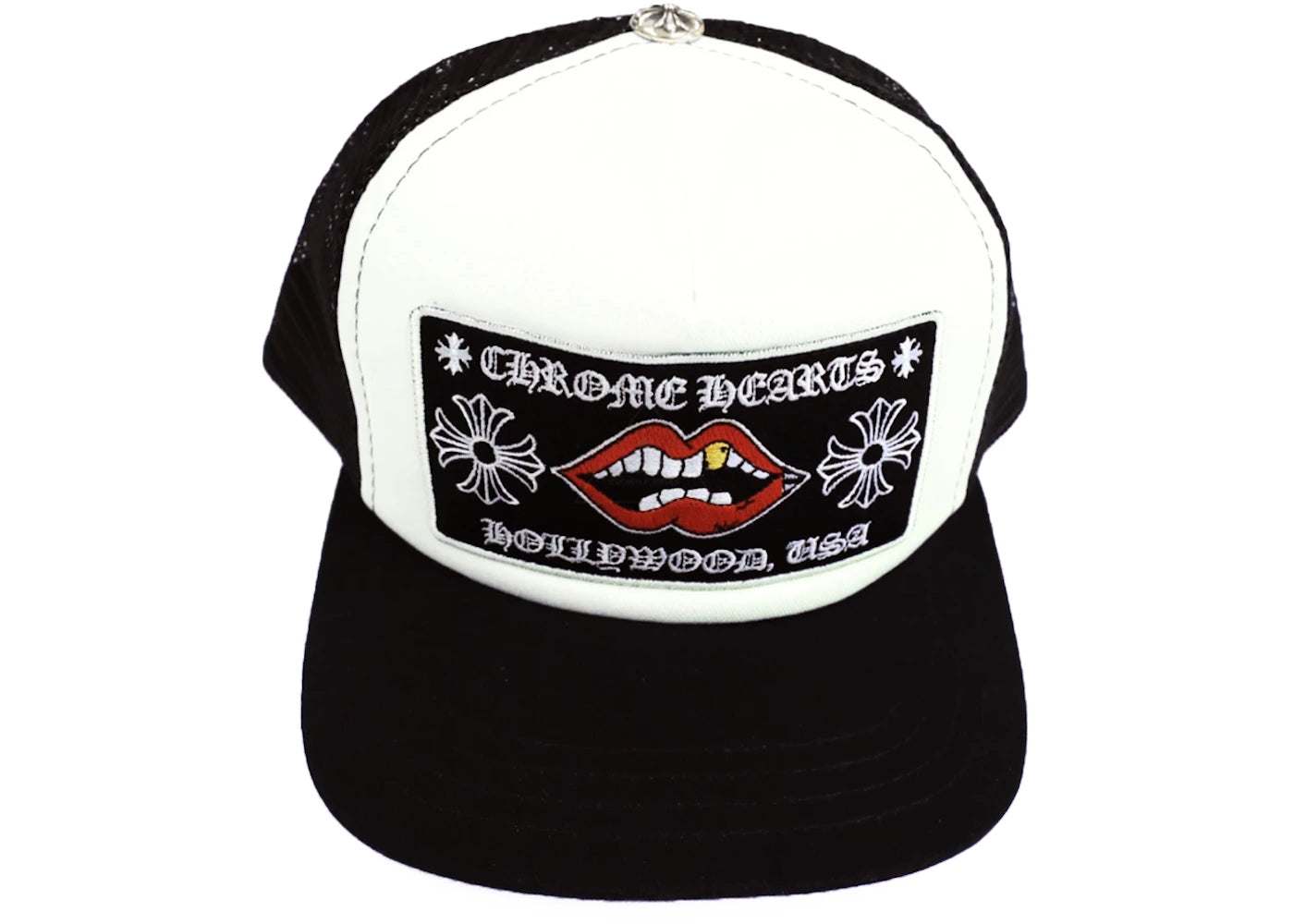 Chrome Hearts Chomper Hollywood Trucker Hat Black/White