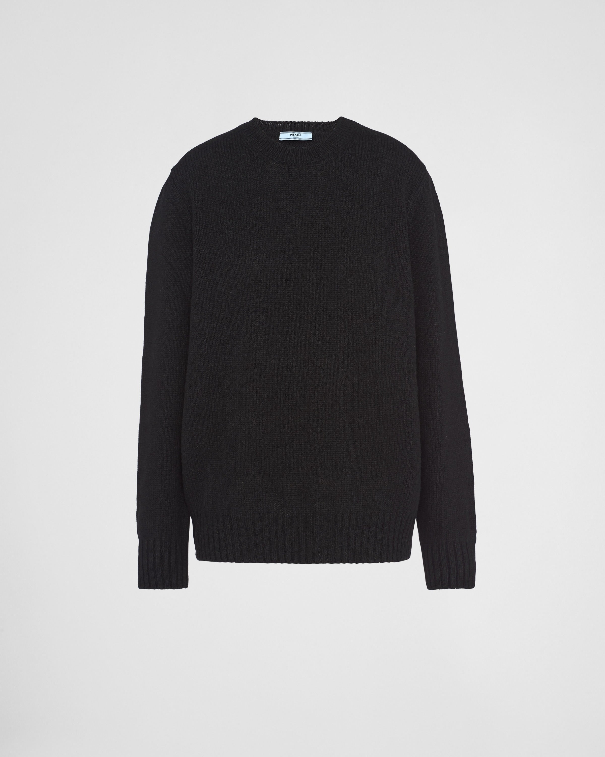 Wool and cashmere crew-neck sweater Black