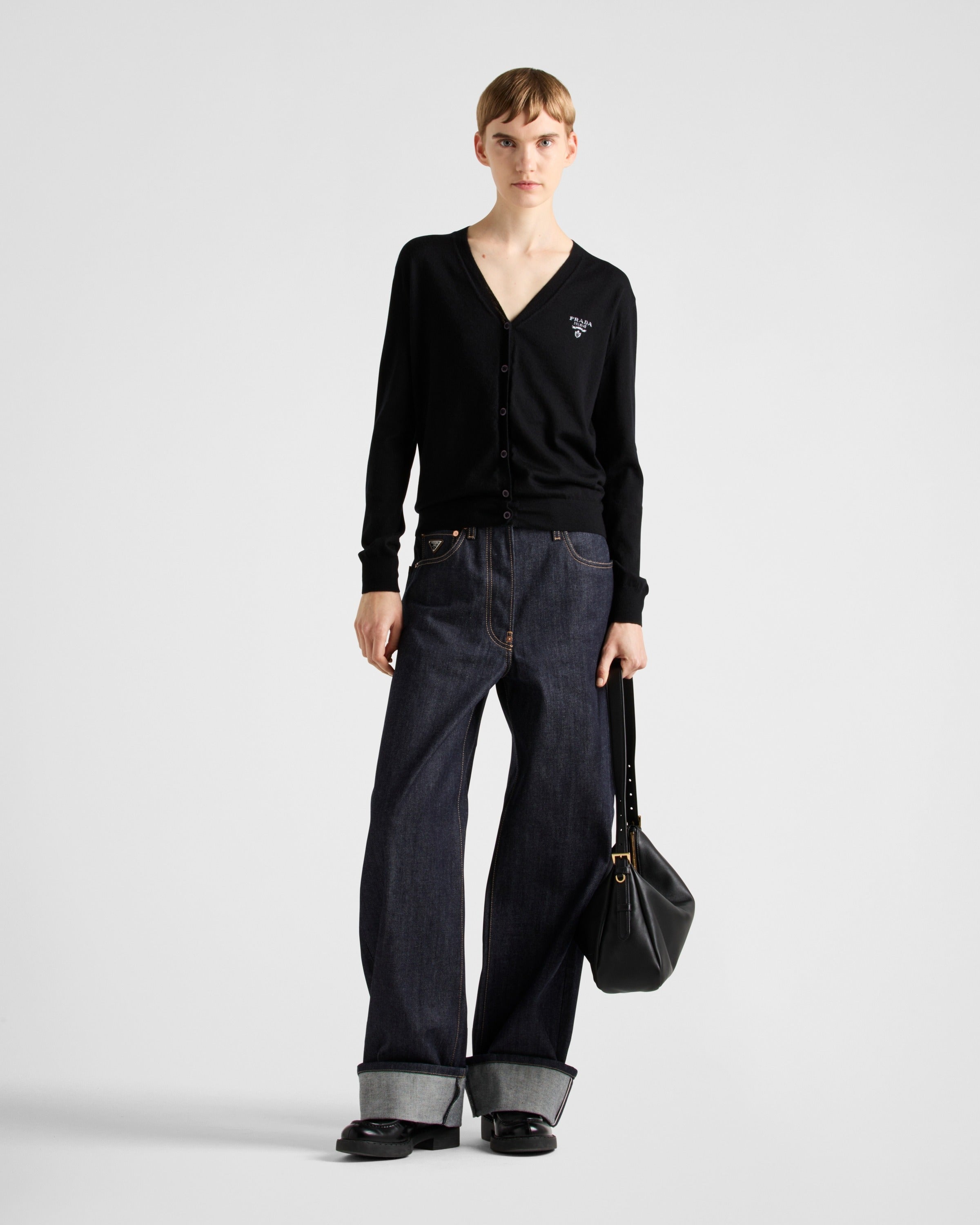 Cashmere cardigan Black