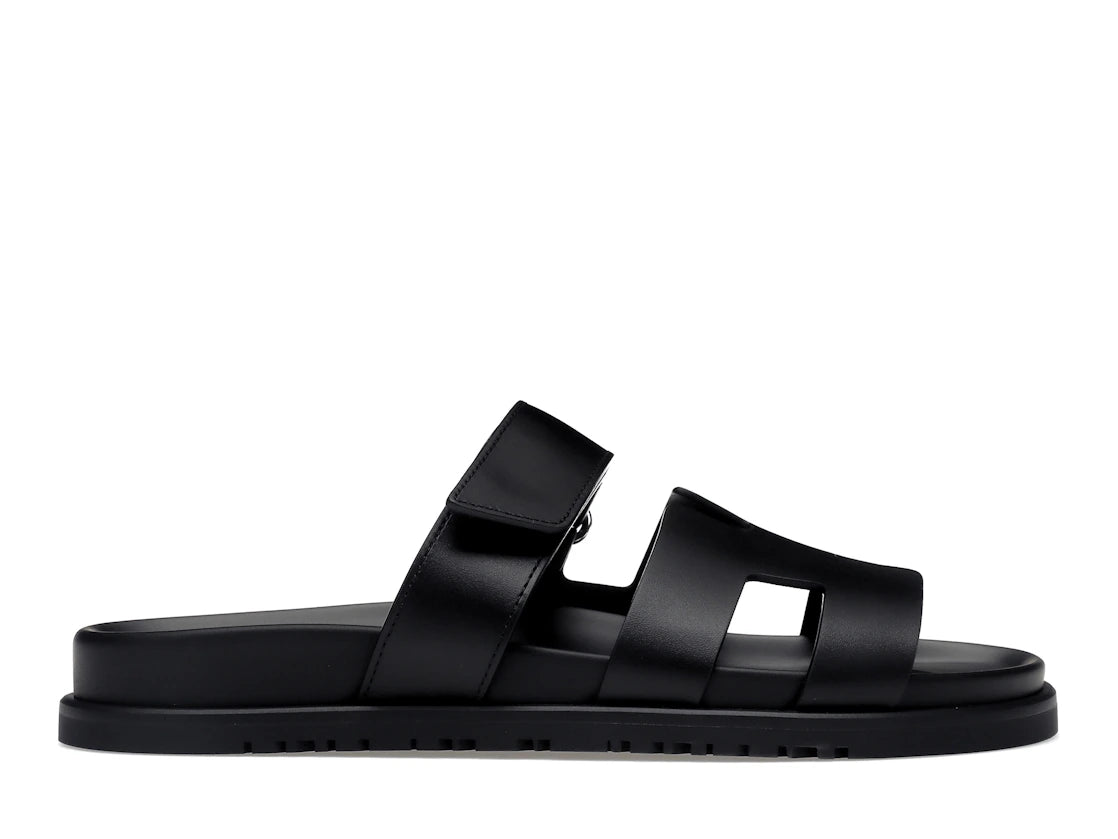 Hermès Chypre Sandal Noir Calfskin Leather