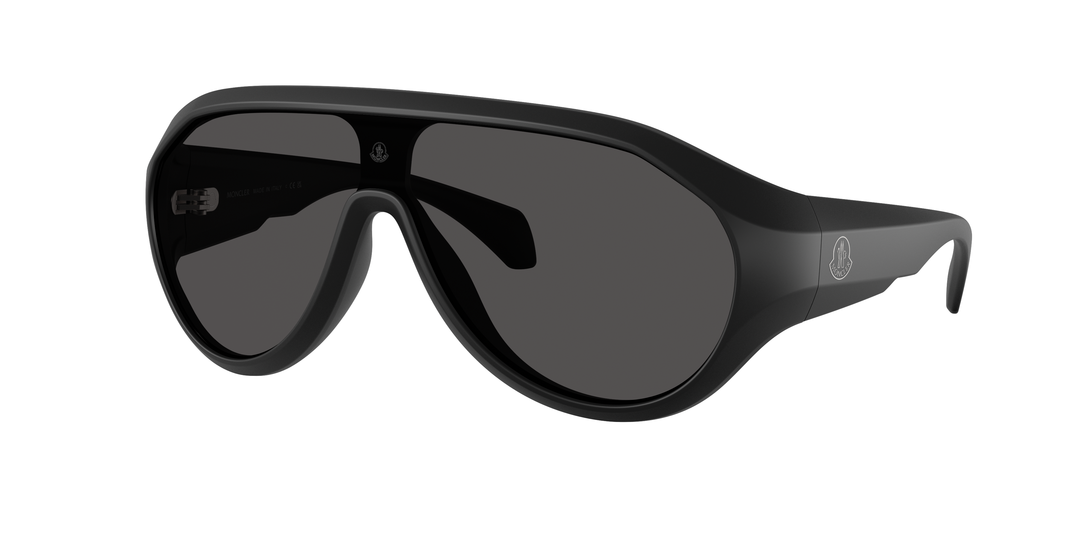 MONCLER ME8009U BOMBOLLE Matte Black - Unisex Sunglasses, Dark Solid Grey Lens