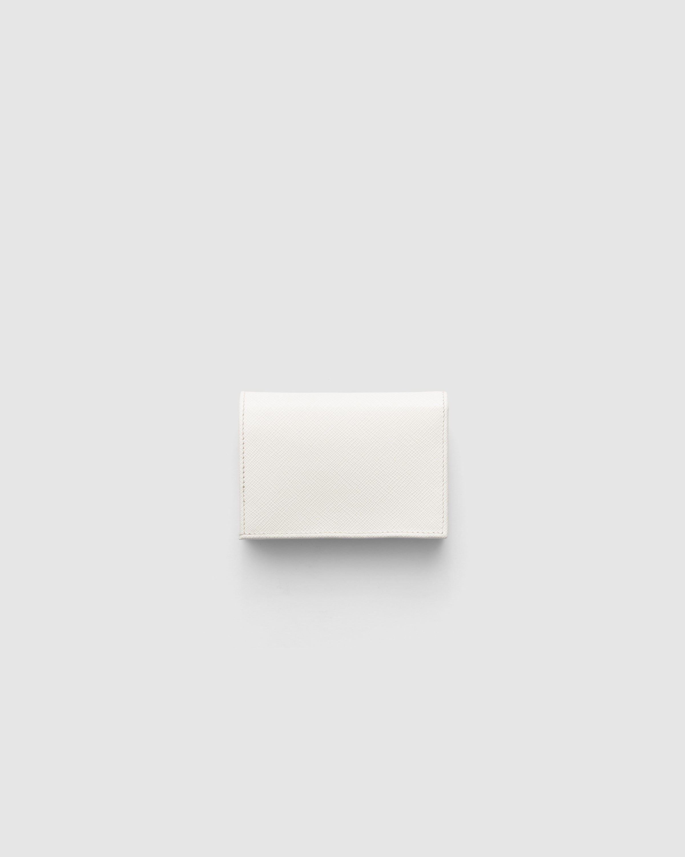 Small Saffiano Leather Wallet White