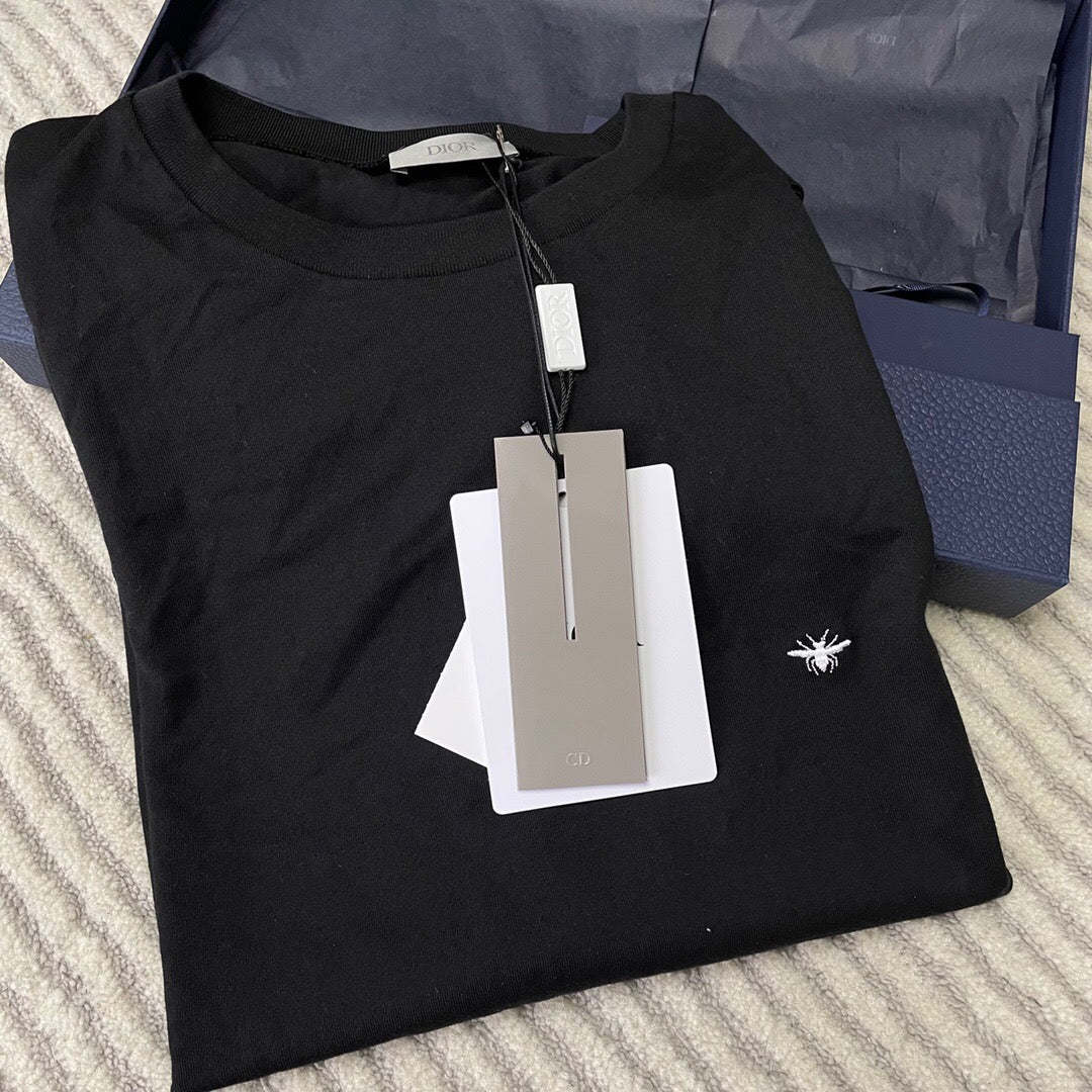 Dior Bee Embroidered T-Shirt Black