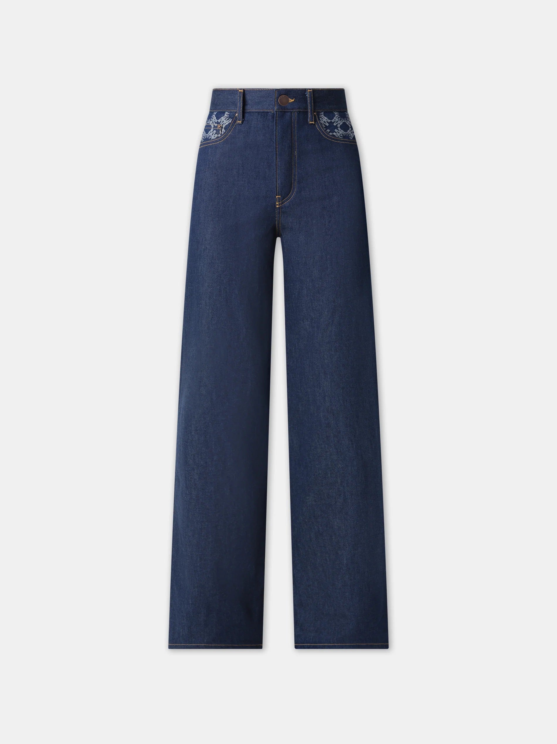 WOMEN'S MA QUAD HIGH RISE WIDE RAW INDIGO