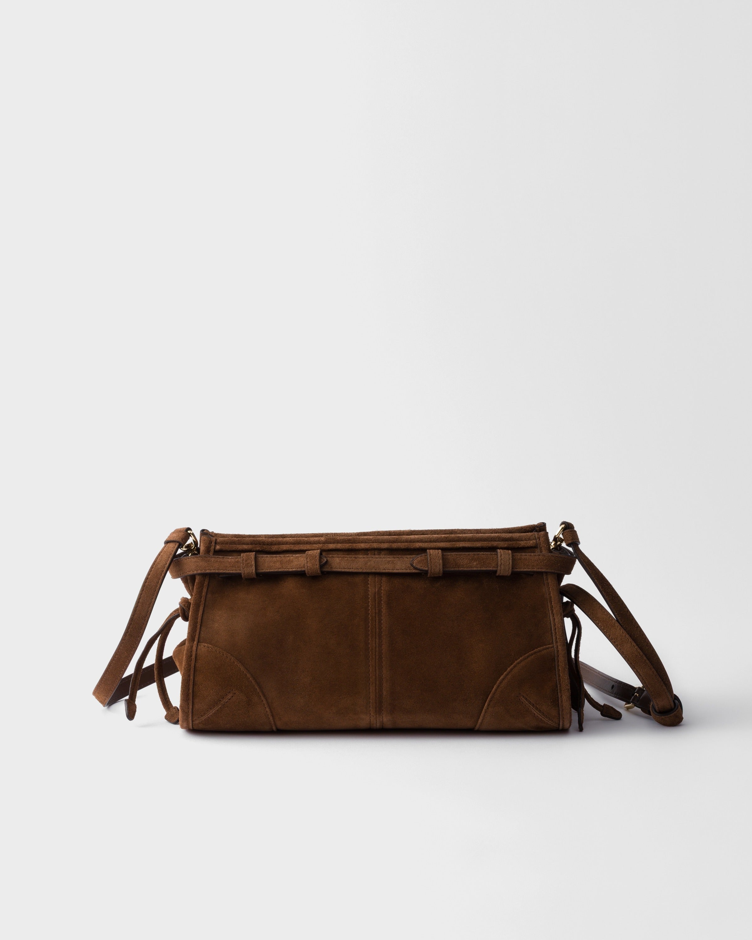 Small Prada Bonnie suede shoulder bag Cocoa Brown