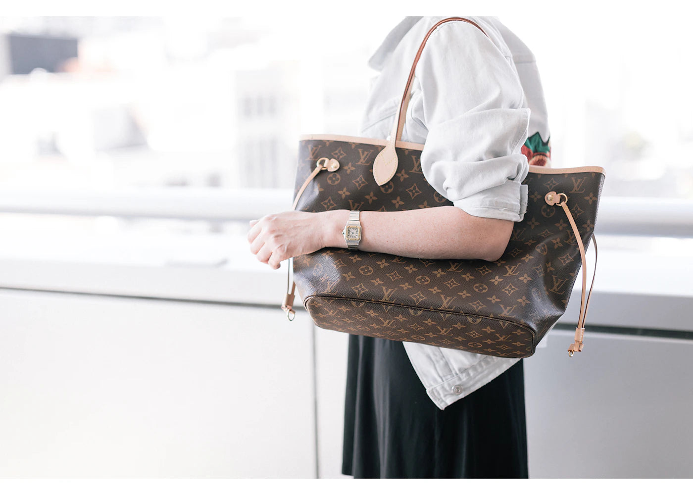 Louis Vuitton Neverfull Monogram MM Cerise Lining