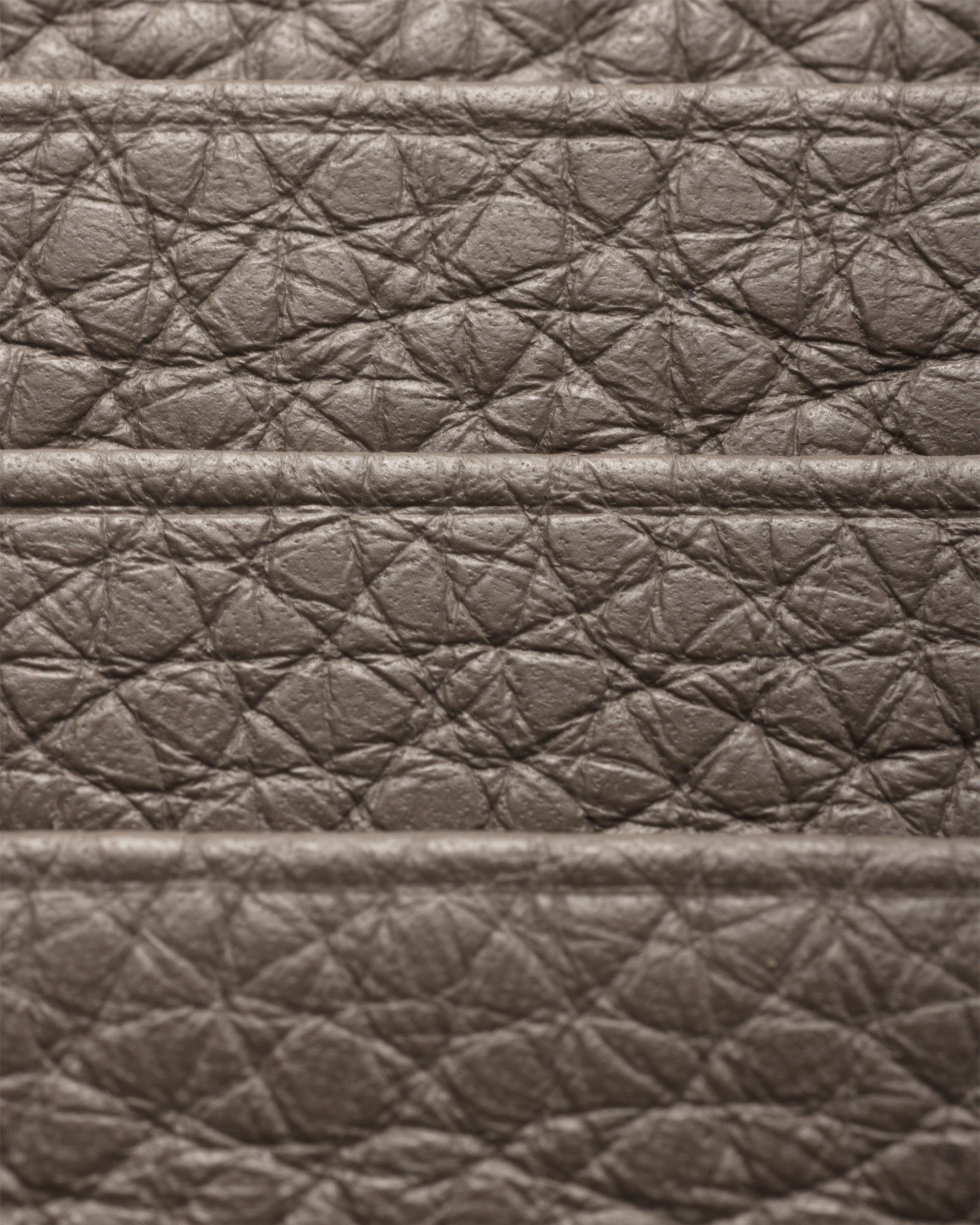 Leather card holder Bamboo Gray