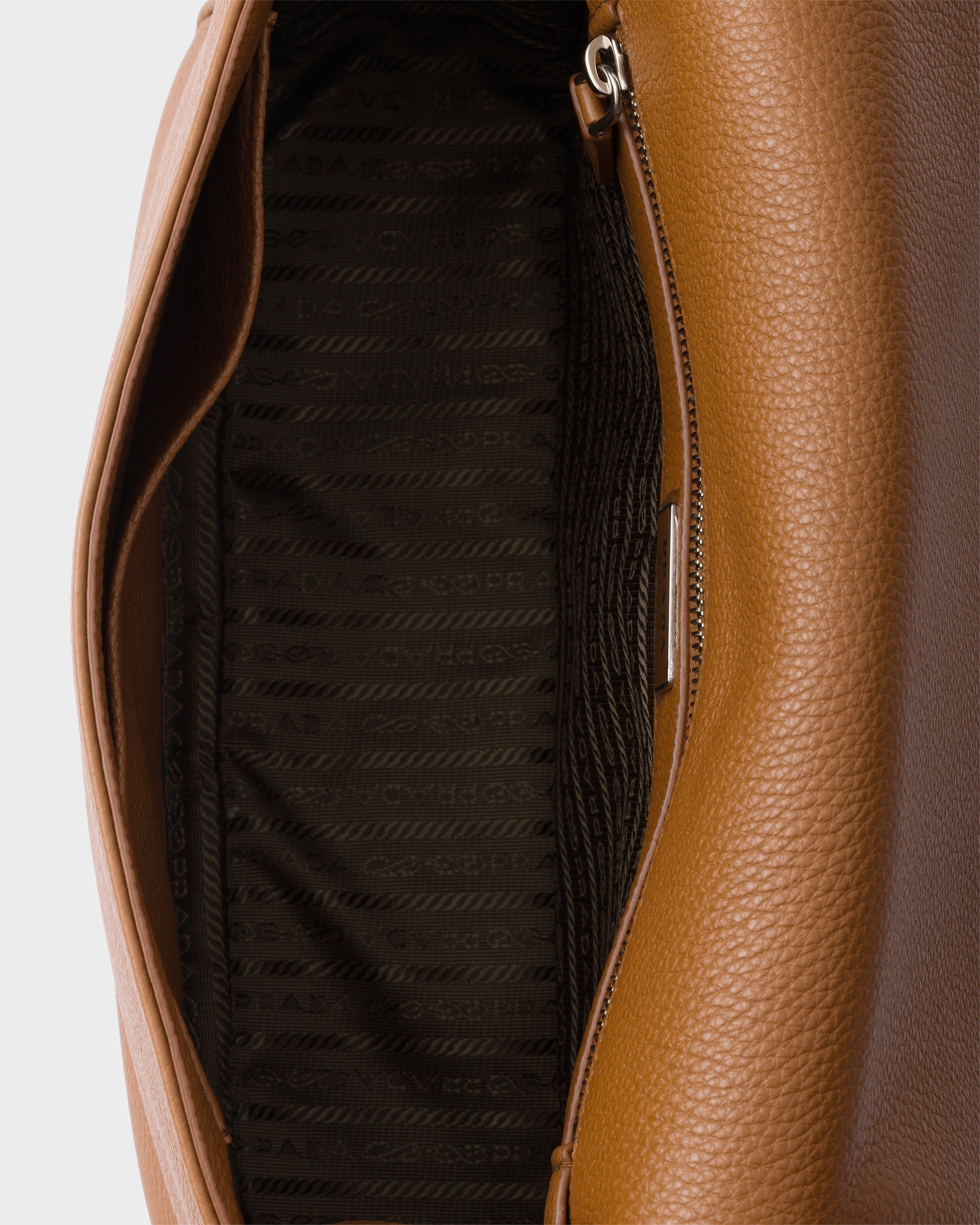 Leather shoulder bag Cognac