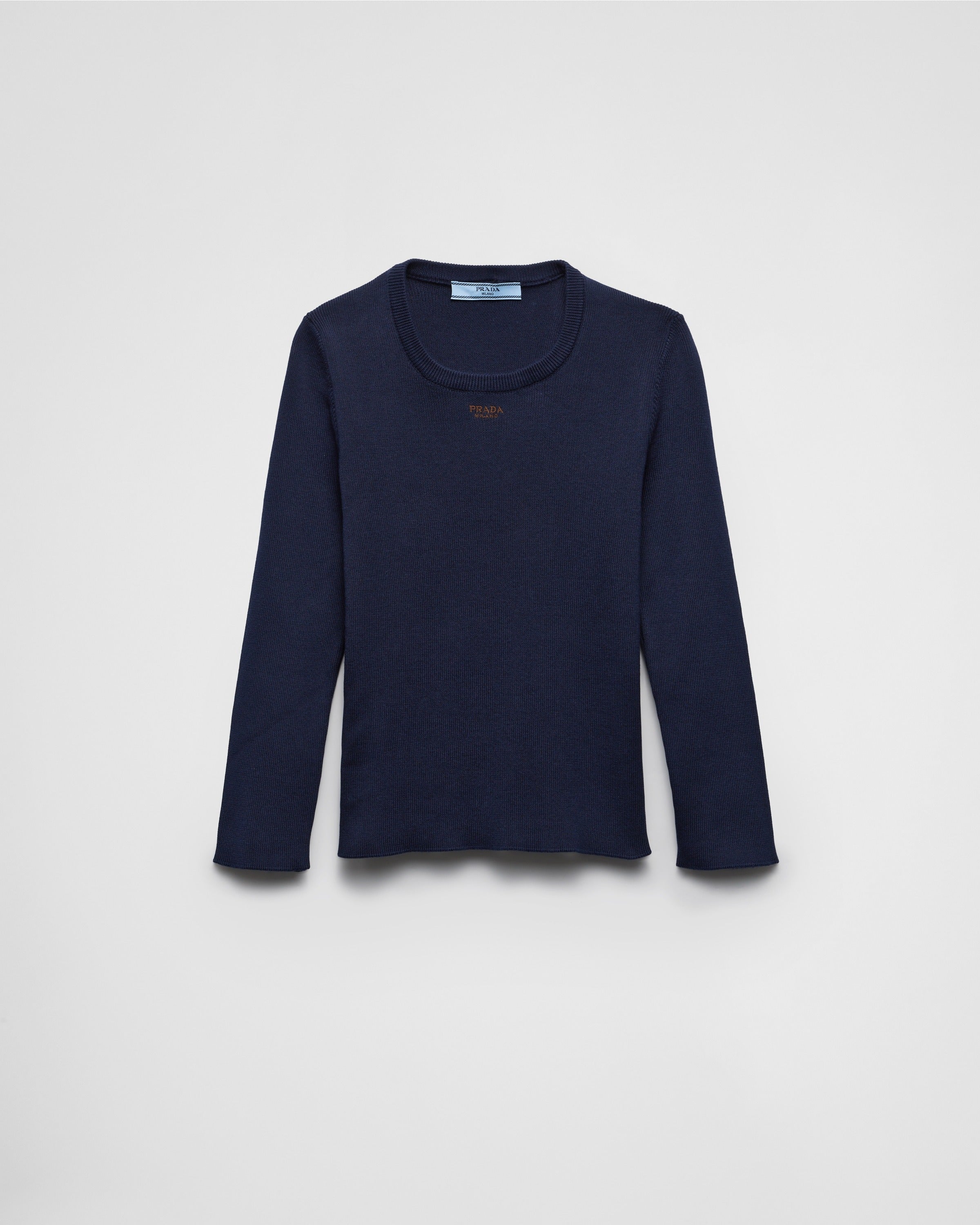 Cotton crew-neck sweater Navy