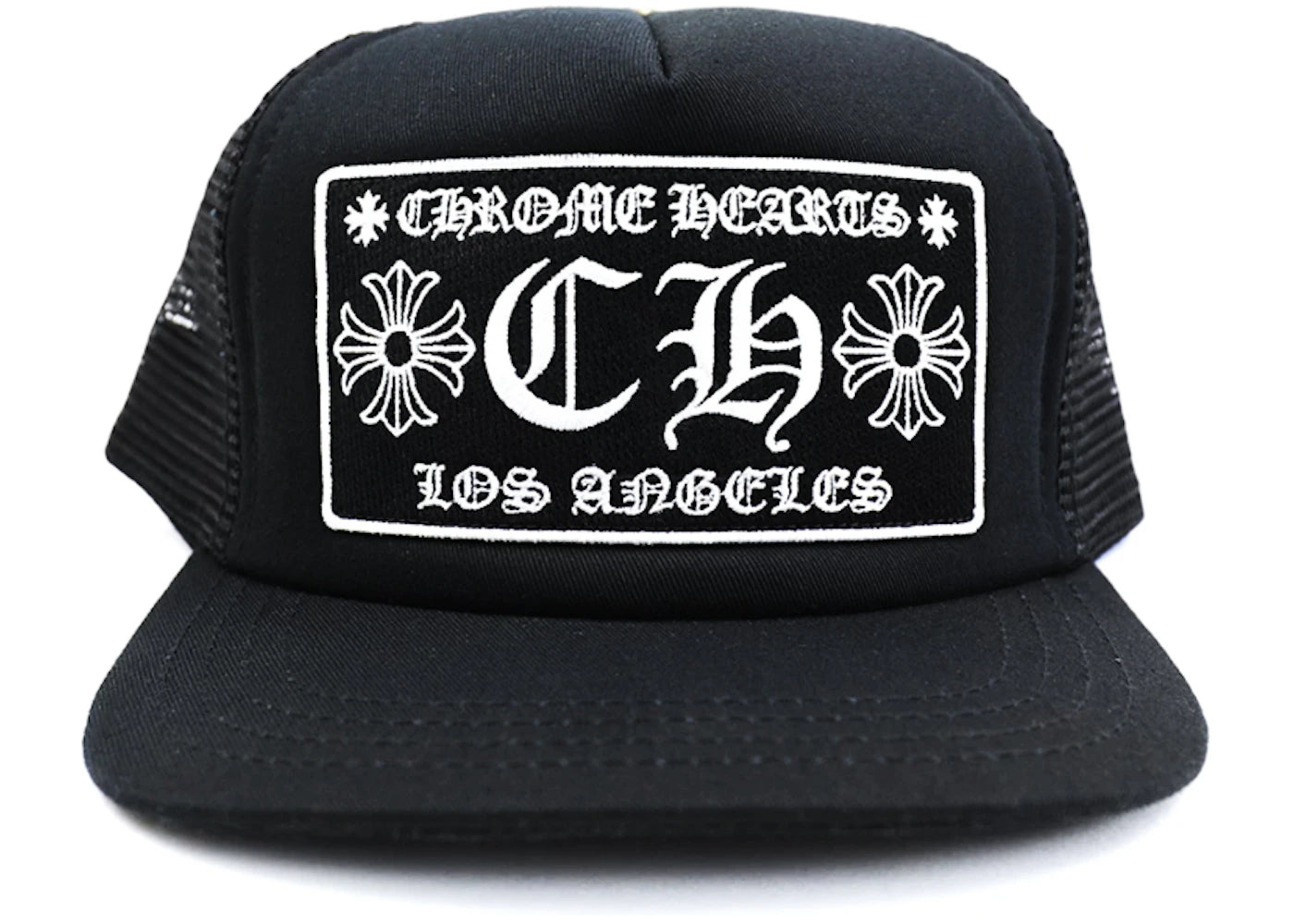 Chrome Hearts CH Los Angeles Trucker Hat Black/Black