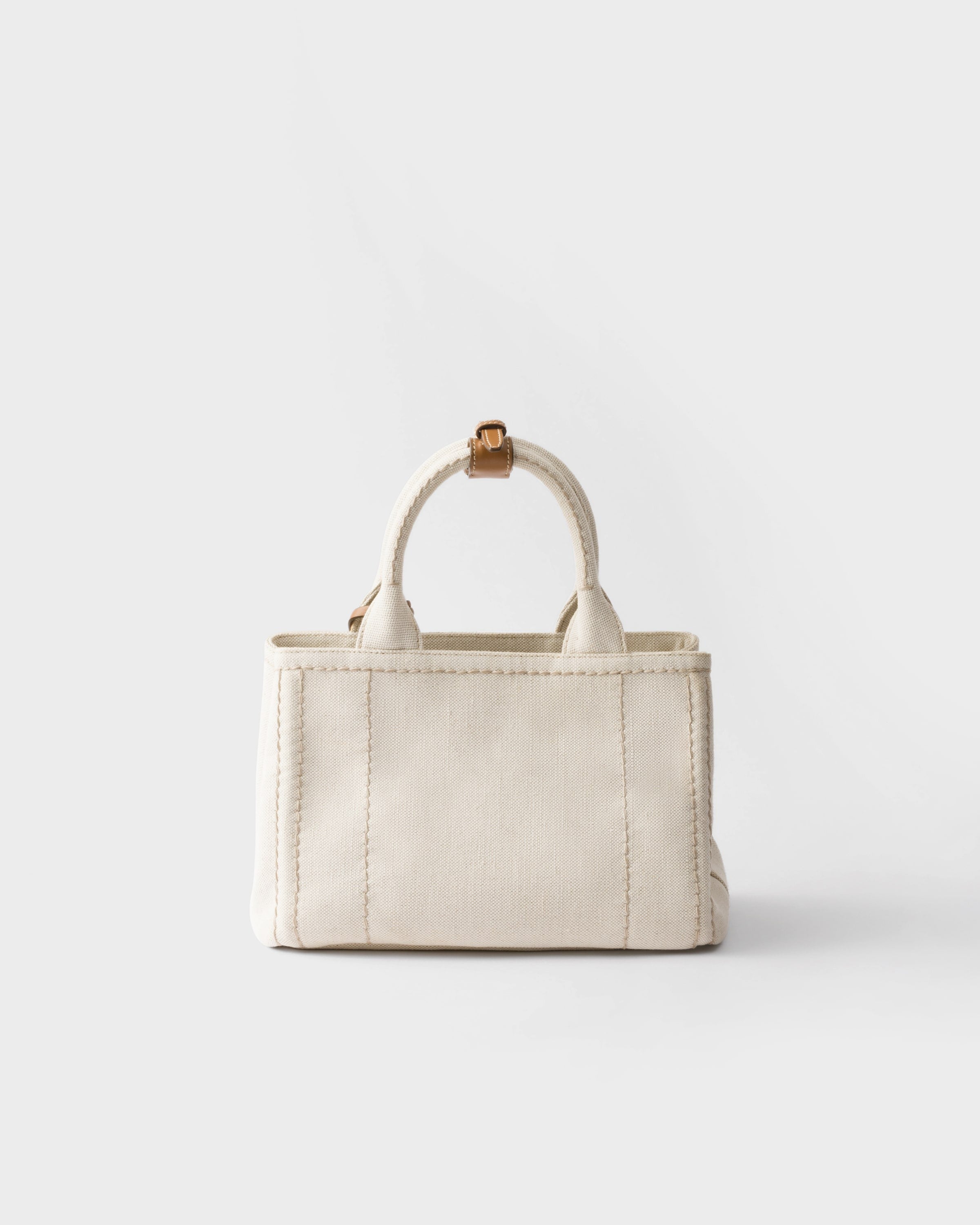 Prada Jardinière small linen blend handbag Natural