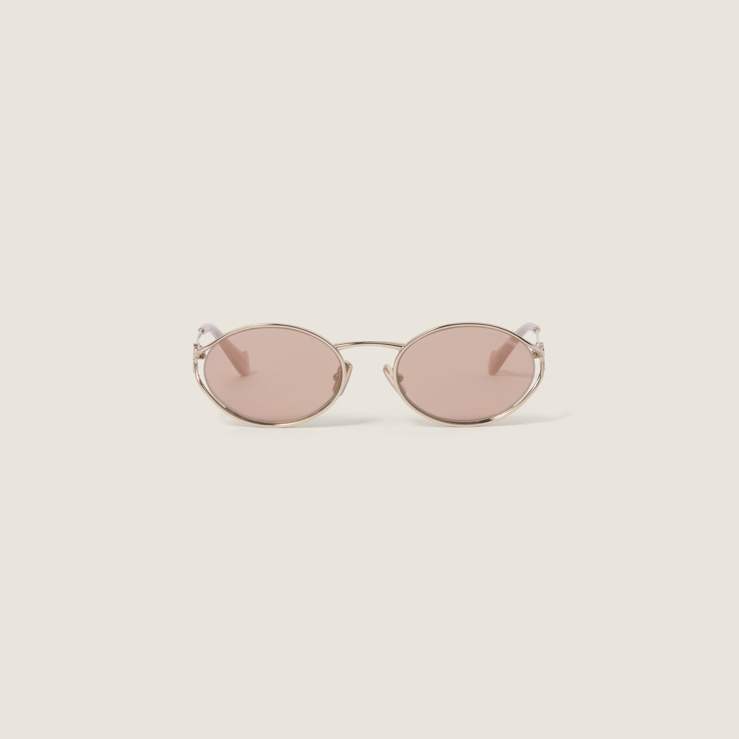 Miu Miu Logo sunglasses Rose gold lenses