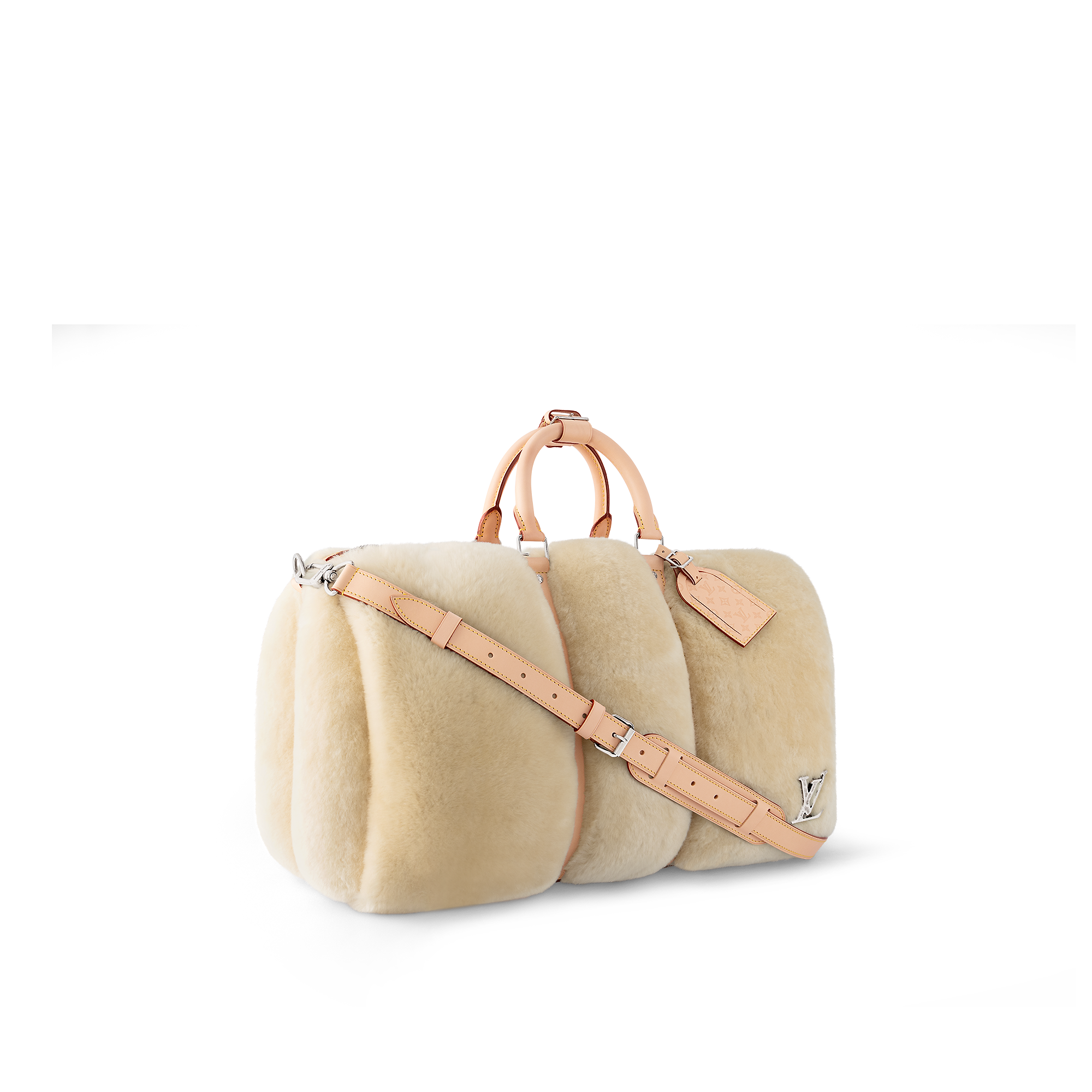 Keepall Bandoulière 50 (Shearling) Beige