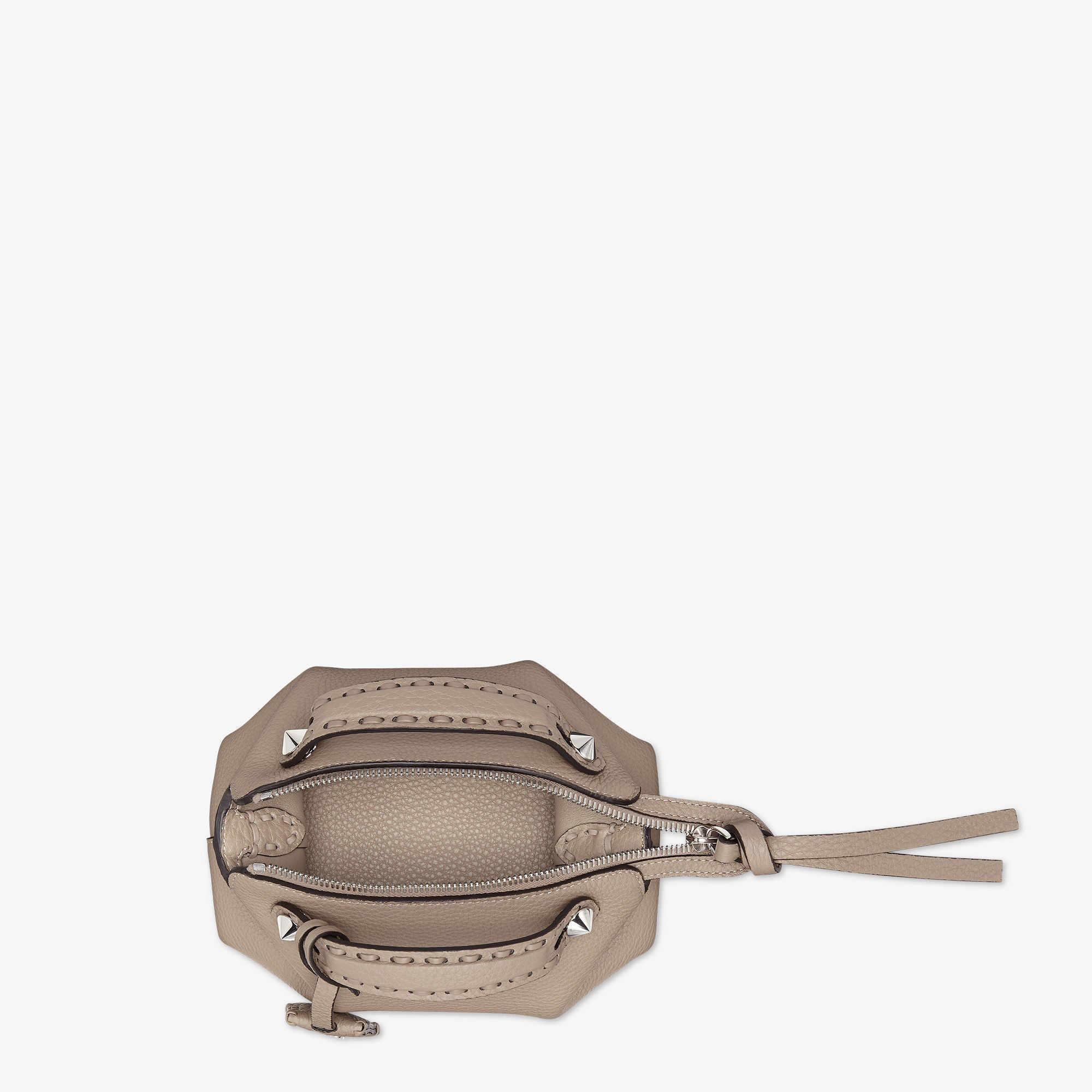 By The Way Selleria Mini Dove gray Selleria mini-bag with 156 hand-sewn topstitches