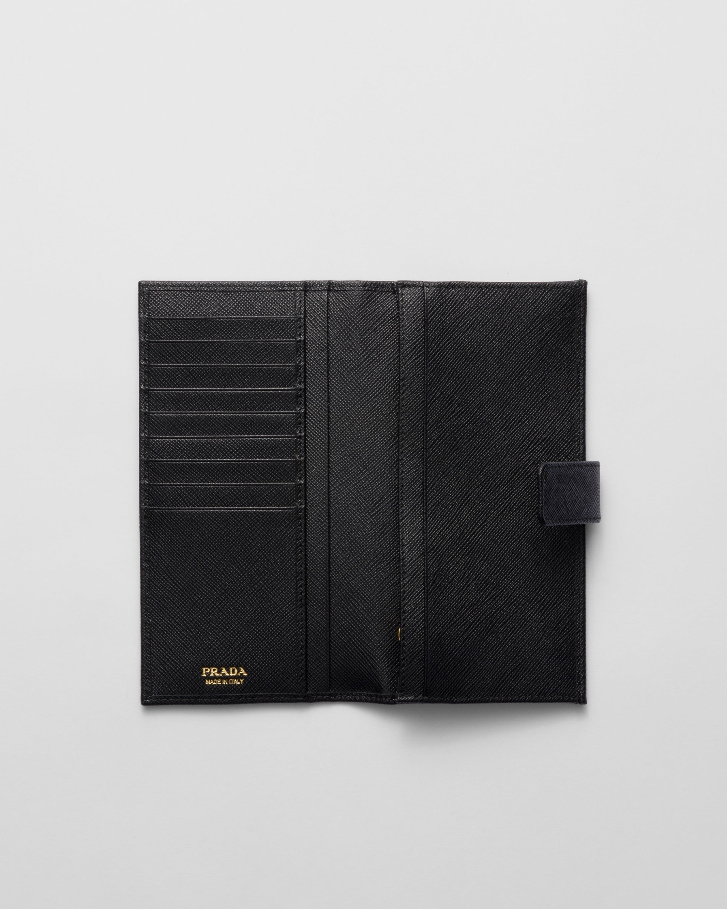 Large Saffiano leather wallet Black