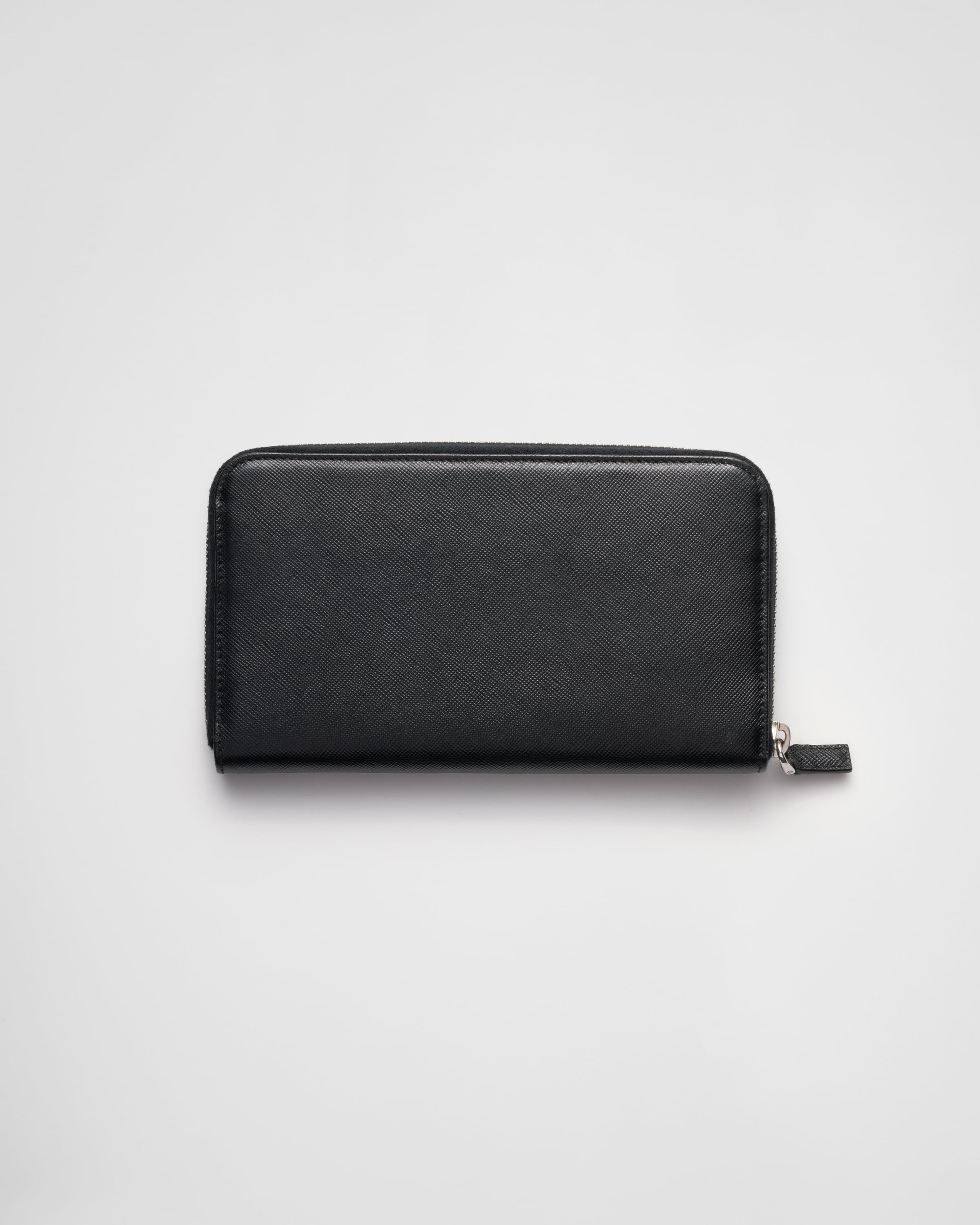 Large Saffiano Leather Wallet Black