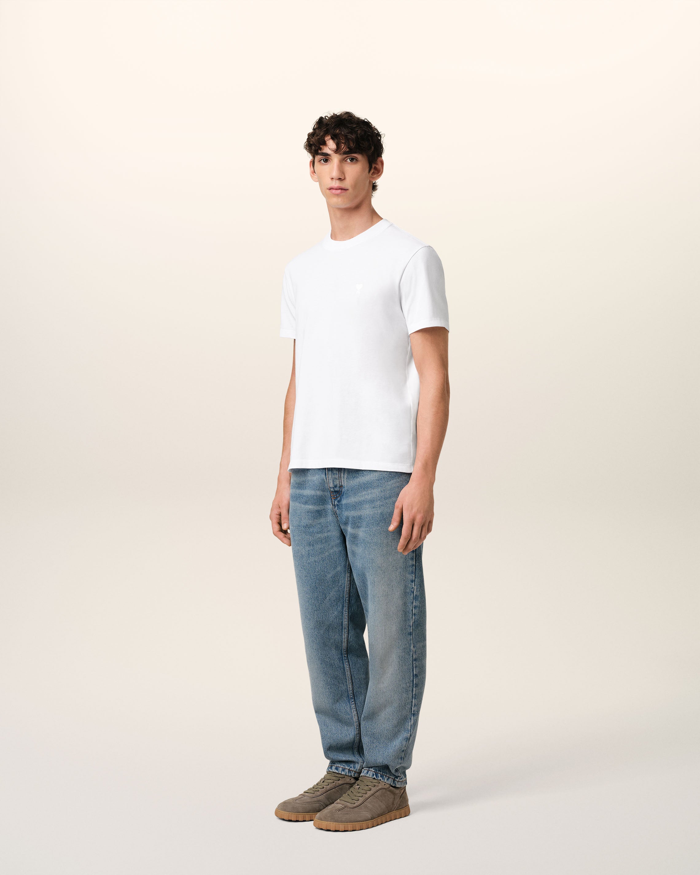 WHITE COTTON AMI DE COEUR T-SHIRT WHITE