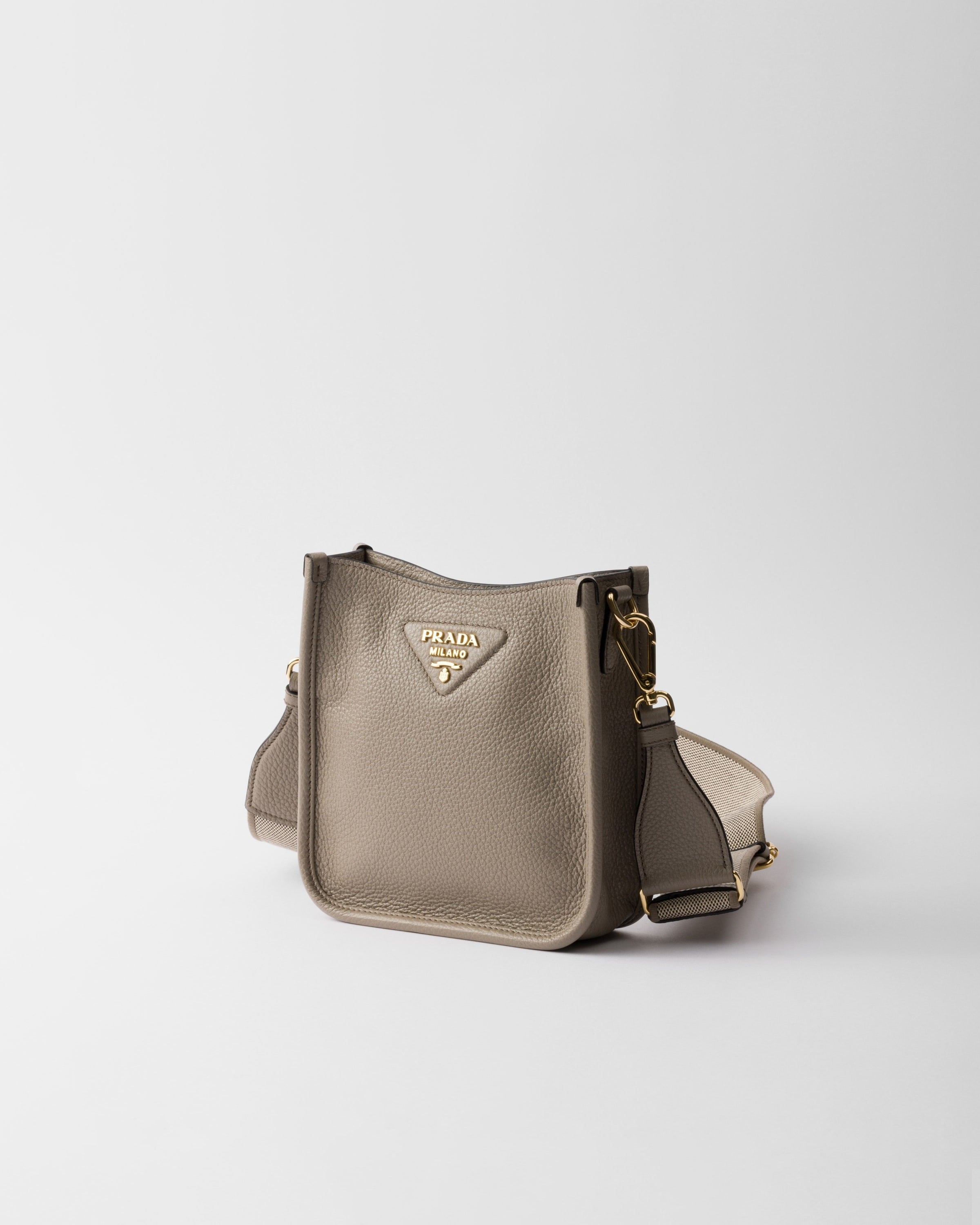 Leather mini shoulder bag Clay Gray