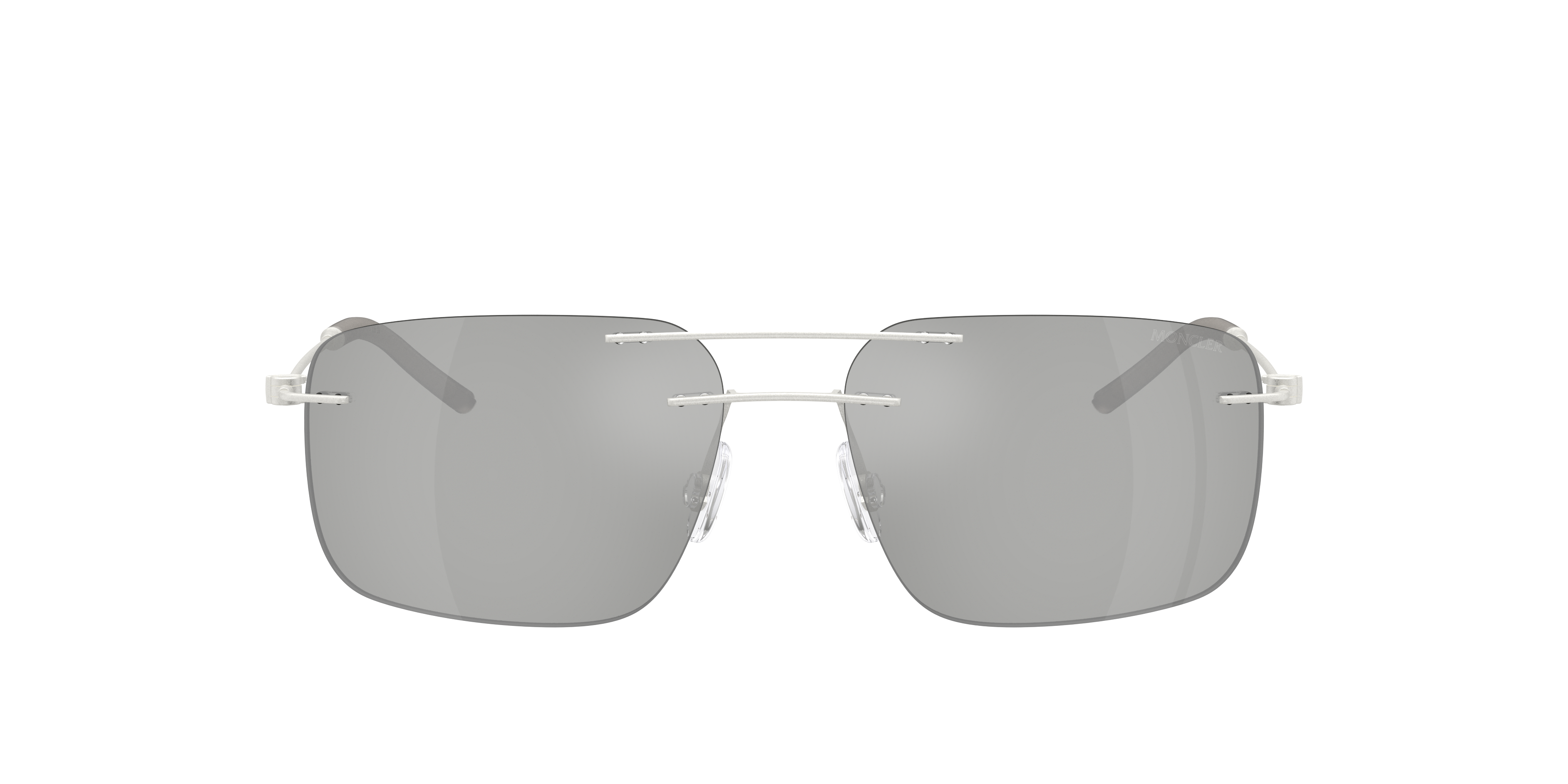 MONCLER ME4003 Doppler Matte Silver - Unisex Sunglasses, Blue Mirror Silver Lens