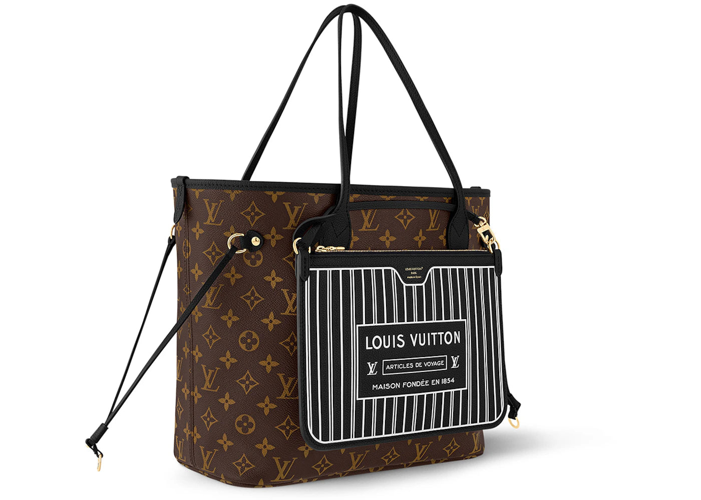 Louis Vuitton Neverfull MM Inside Out Black