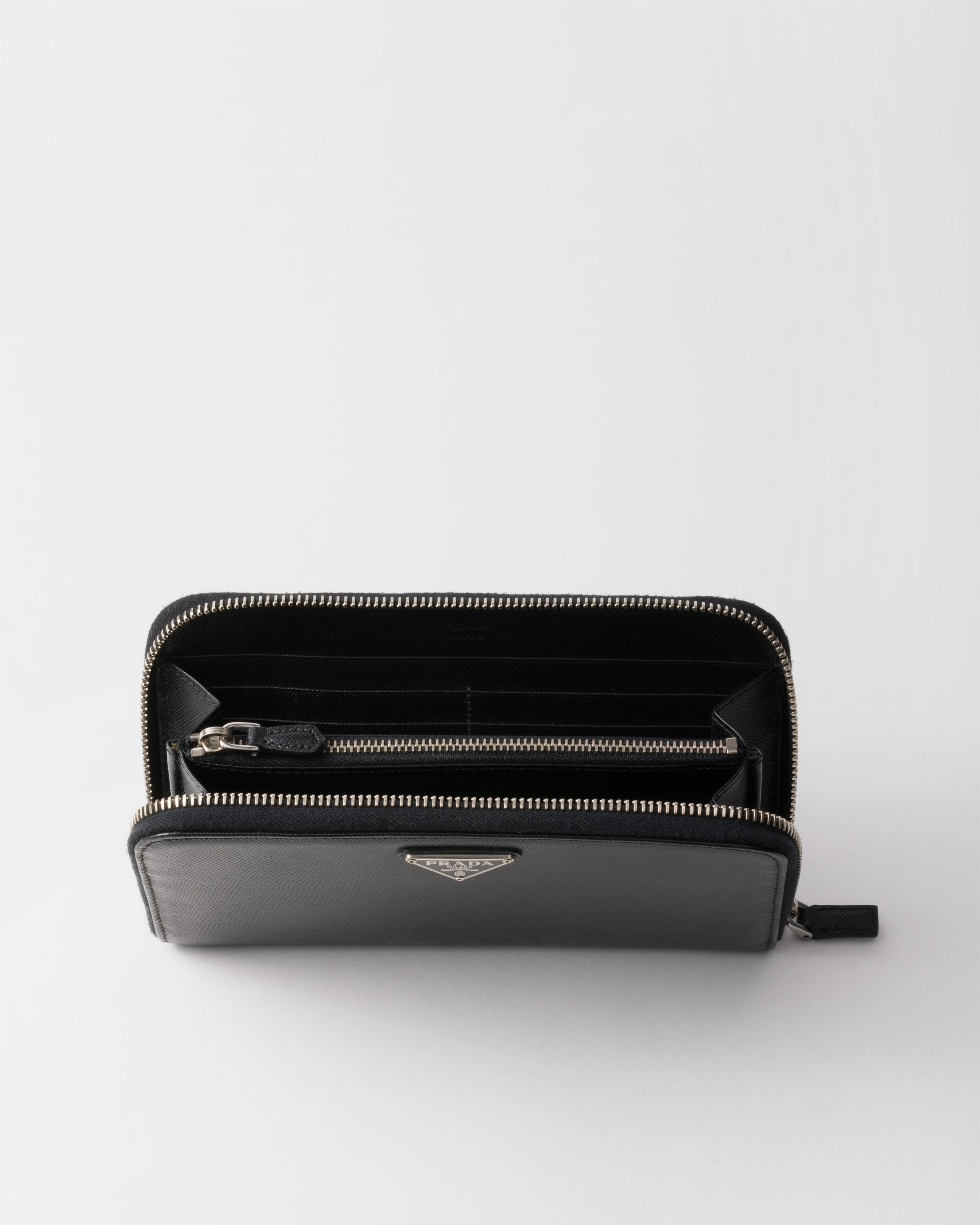 Large Saffiano Leather Wallet Black