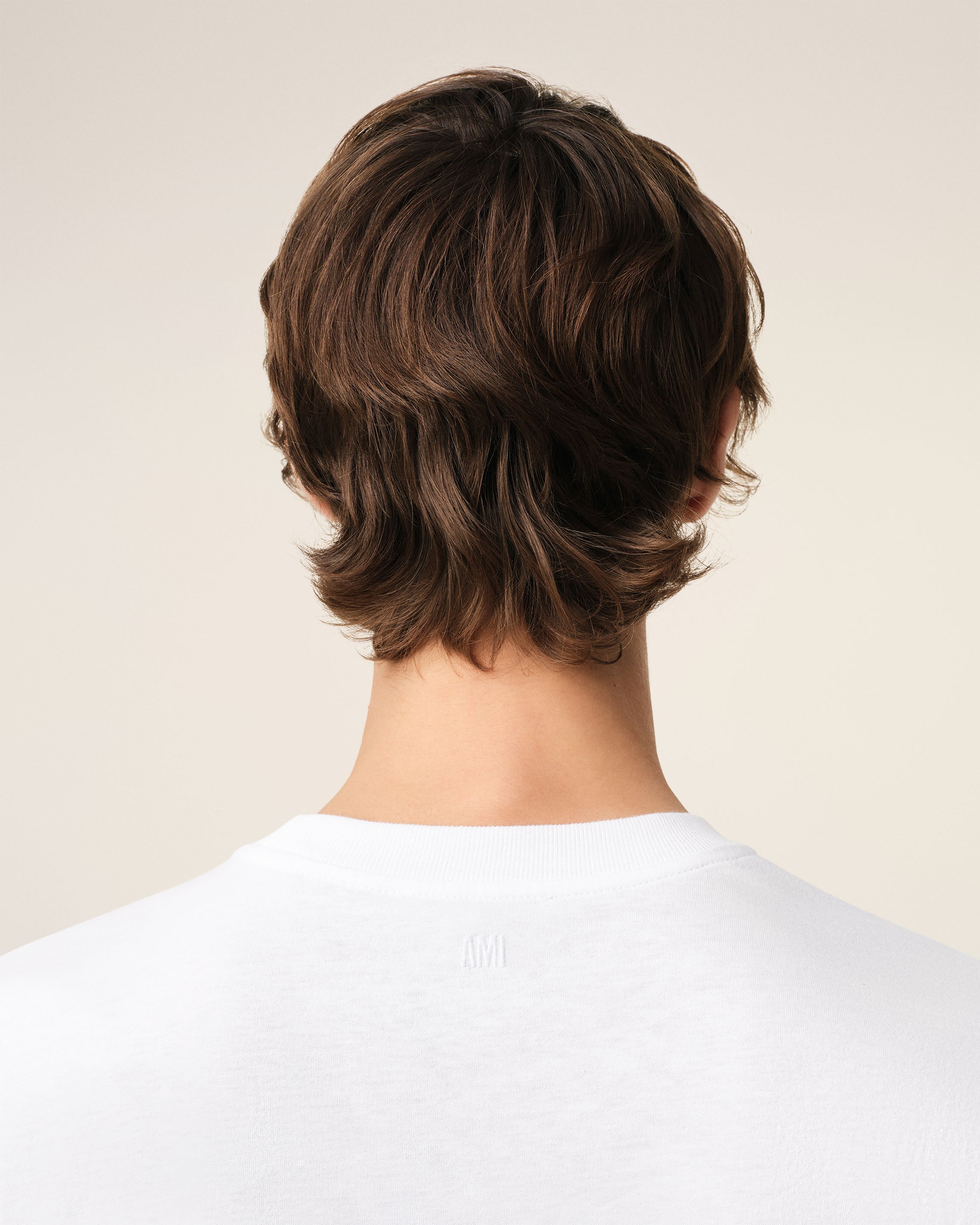 WHITE COTTON AMI DE COEUR LONG SLEEVES T-SHIRT WHITE