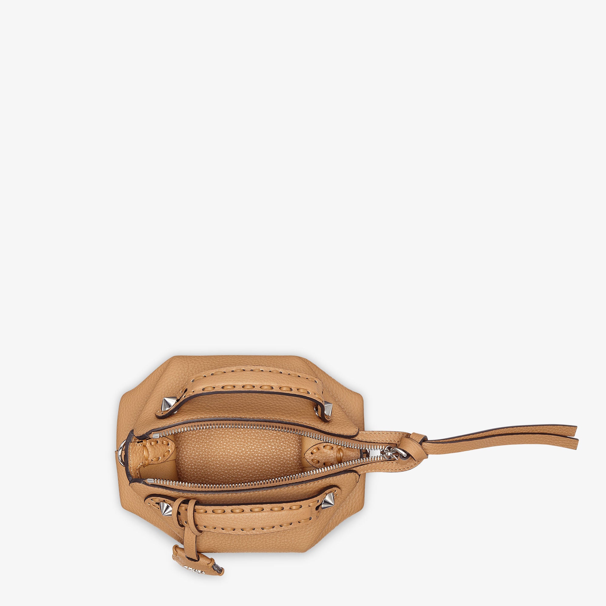 By The Way Selleria Mini Cappuccino-colored Selleria mini-bag with 156 hand-sewn stitches