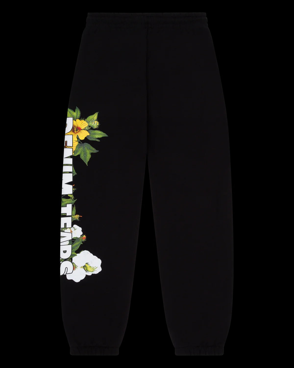 DT Floral Logo Sweatpant Black Black