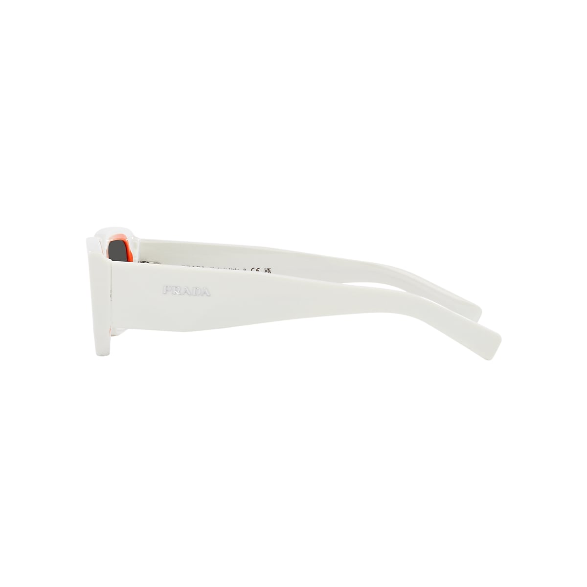 PRADA PR 06YS Talc/Orange - Men Luxury Sunglasses, Dark Grey Lens