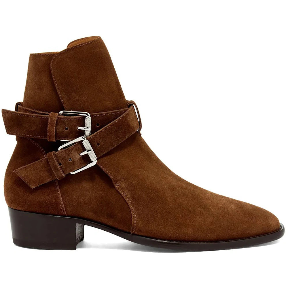 AMIRI Buckle Boots Brown Suede