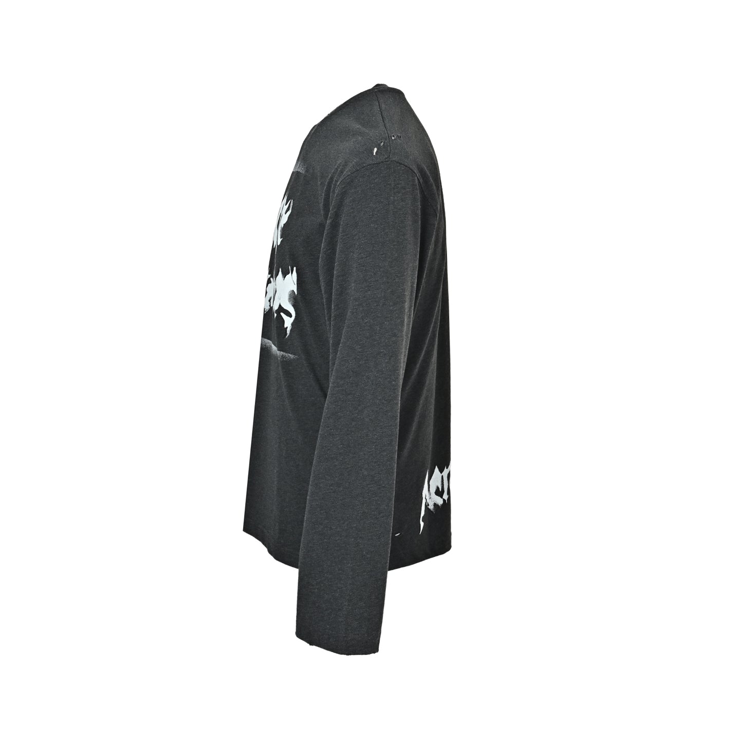 Distressed Gothic Logo Print Long-Sleeve T-Shirt