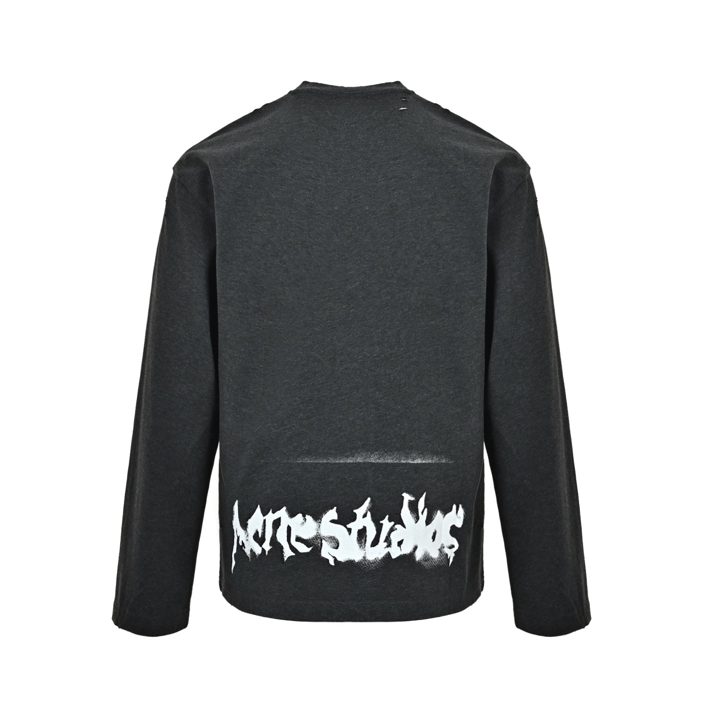Distressed Gothic Logo Print Long-Sleeve T-Shirt