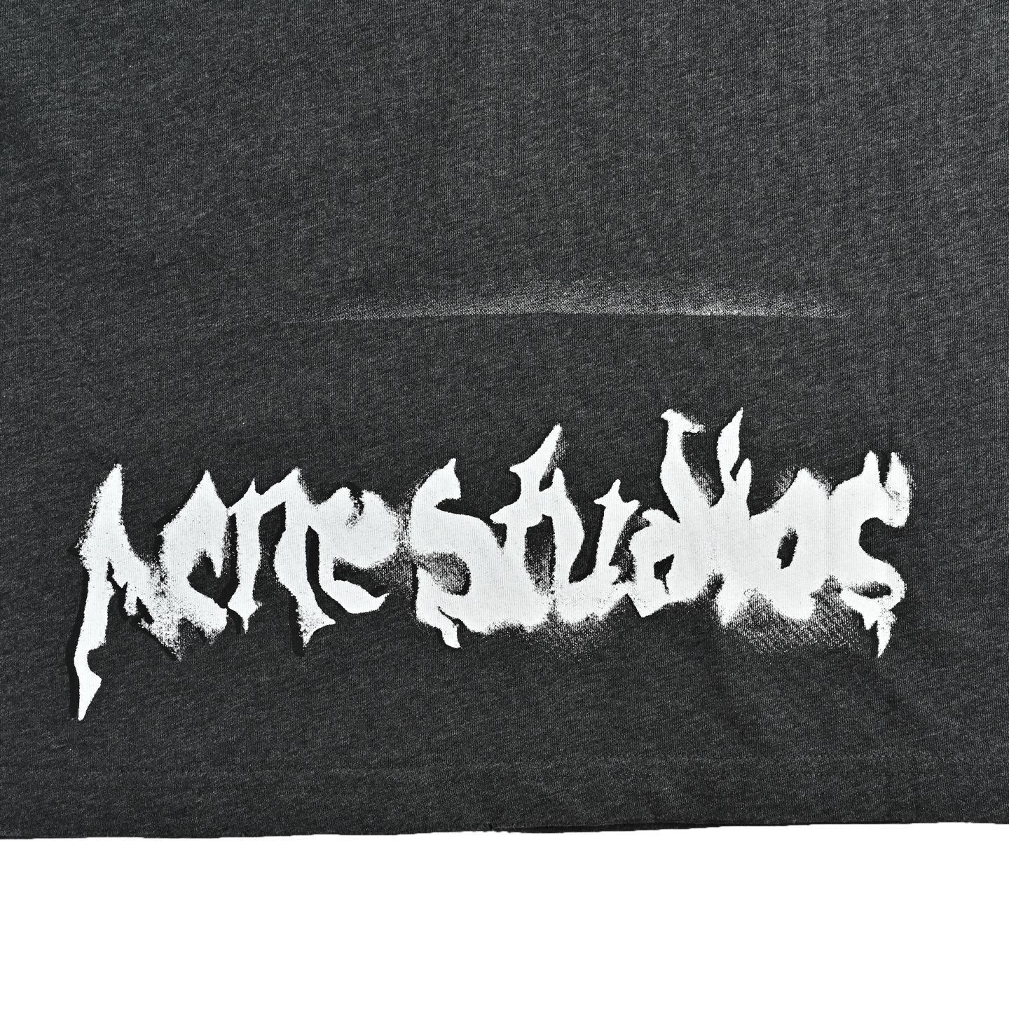 Distressed Gothic Logo Print Long-Sleeve T-Shirt