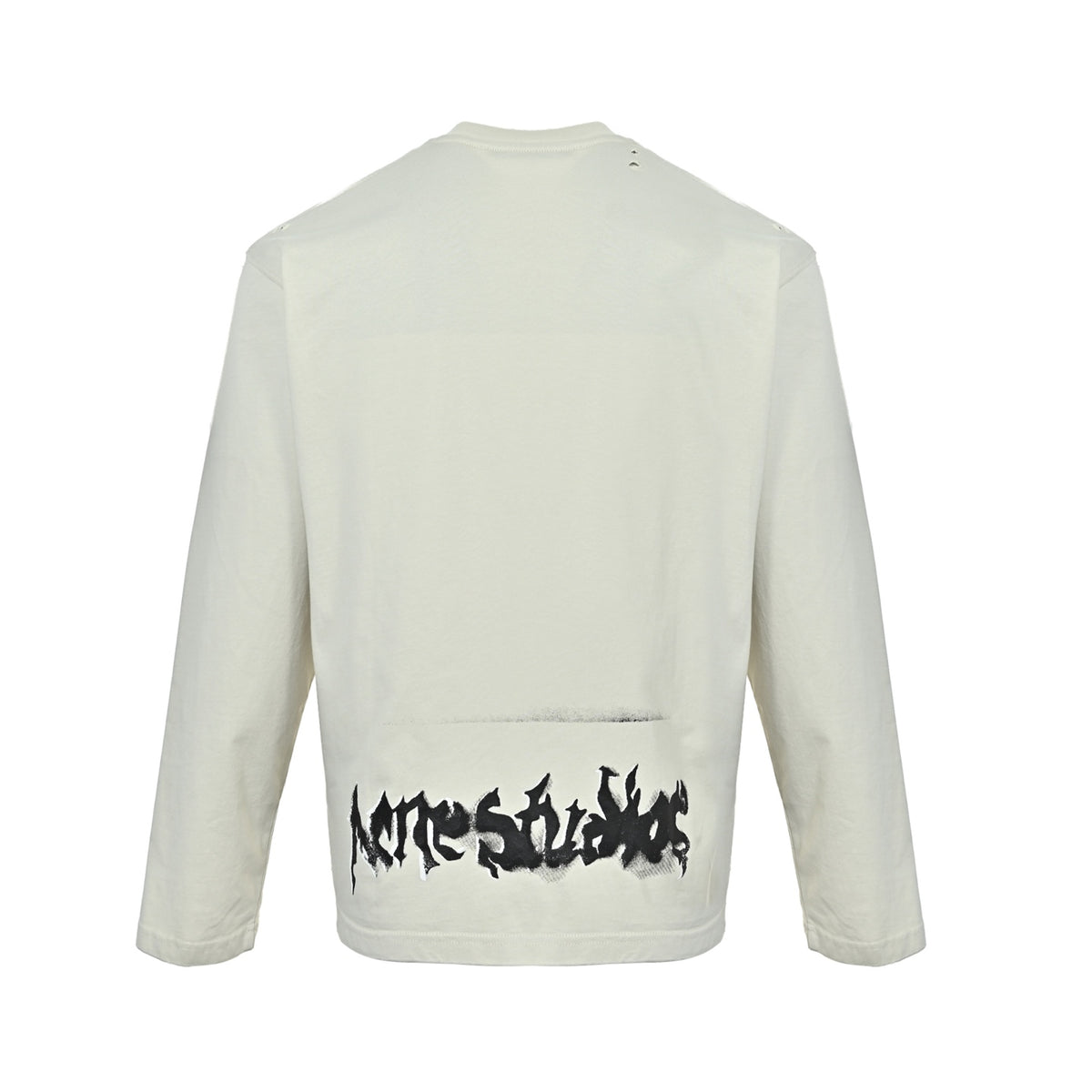 Distressed Gothic Logo Print Long-Sleeve T-Shirt