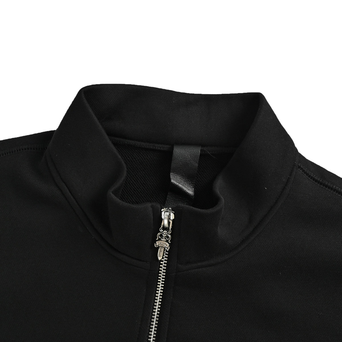 Sanskrit-Style Embroidered Half-Zip Sweatshirt