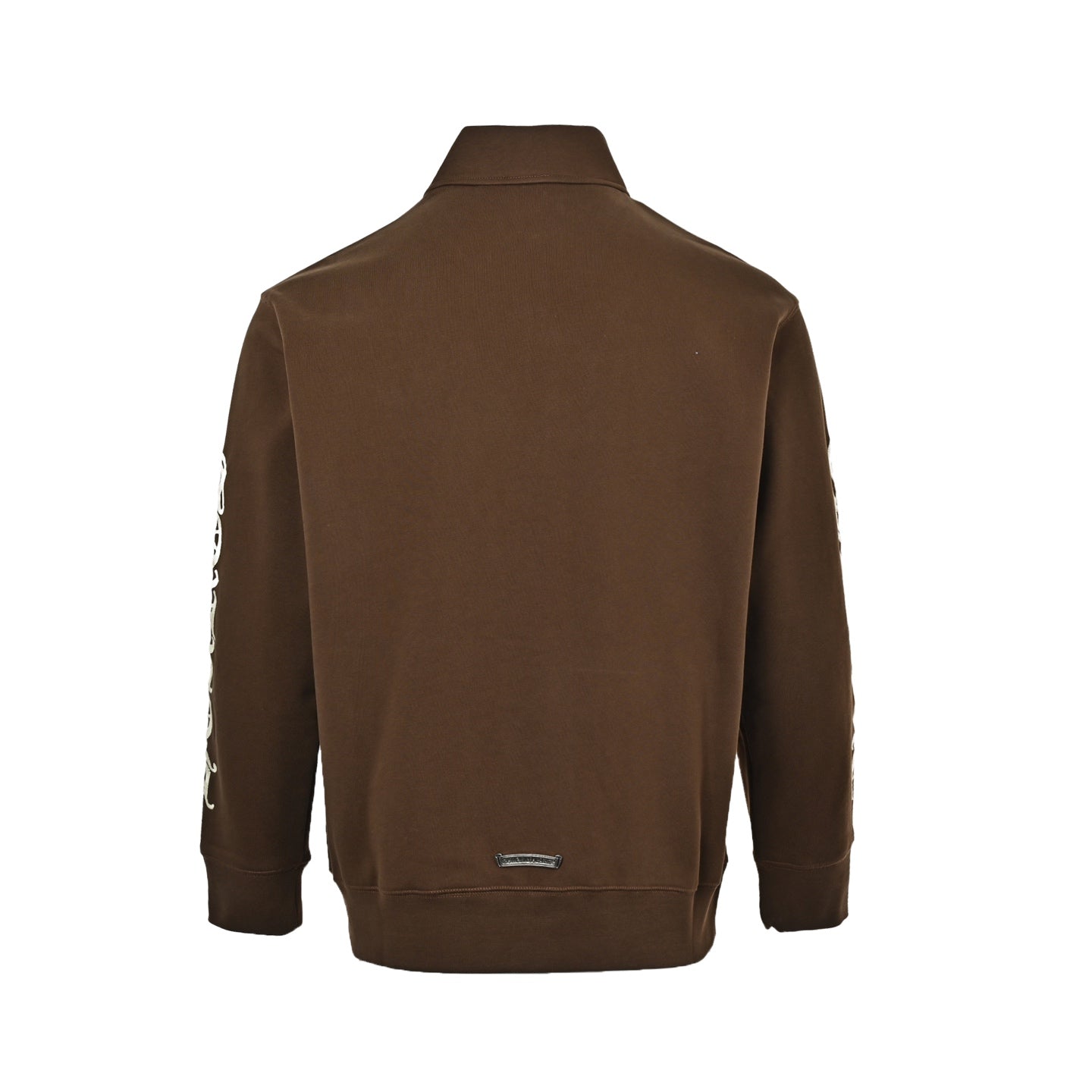 Sanskrit-Style Embroidered Half-Zip Sweatshirt