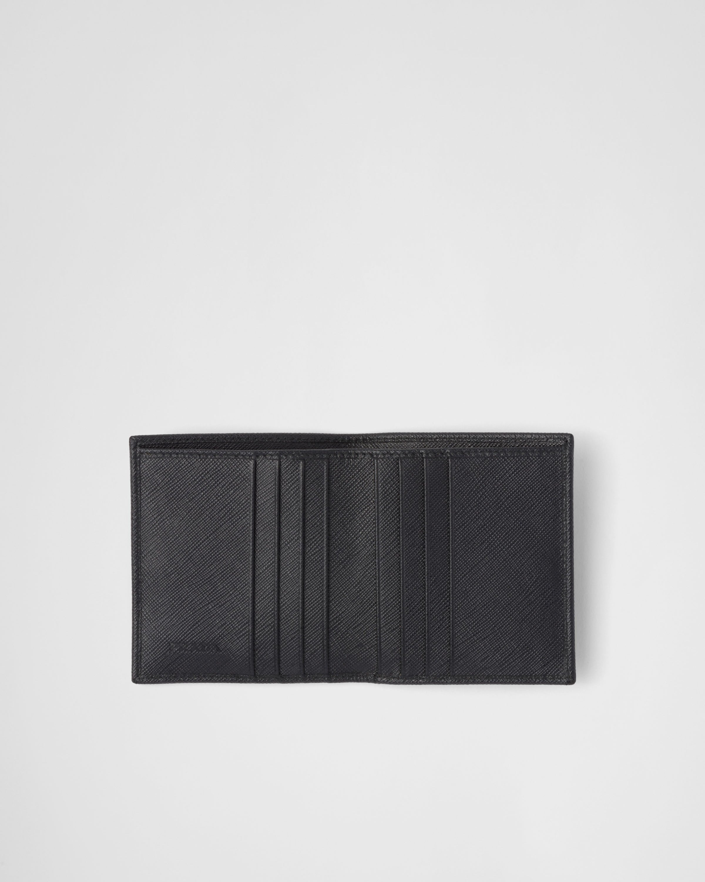Saffiano leather wallet Black