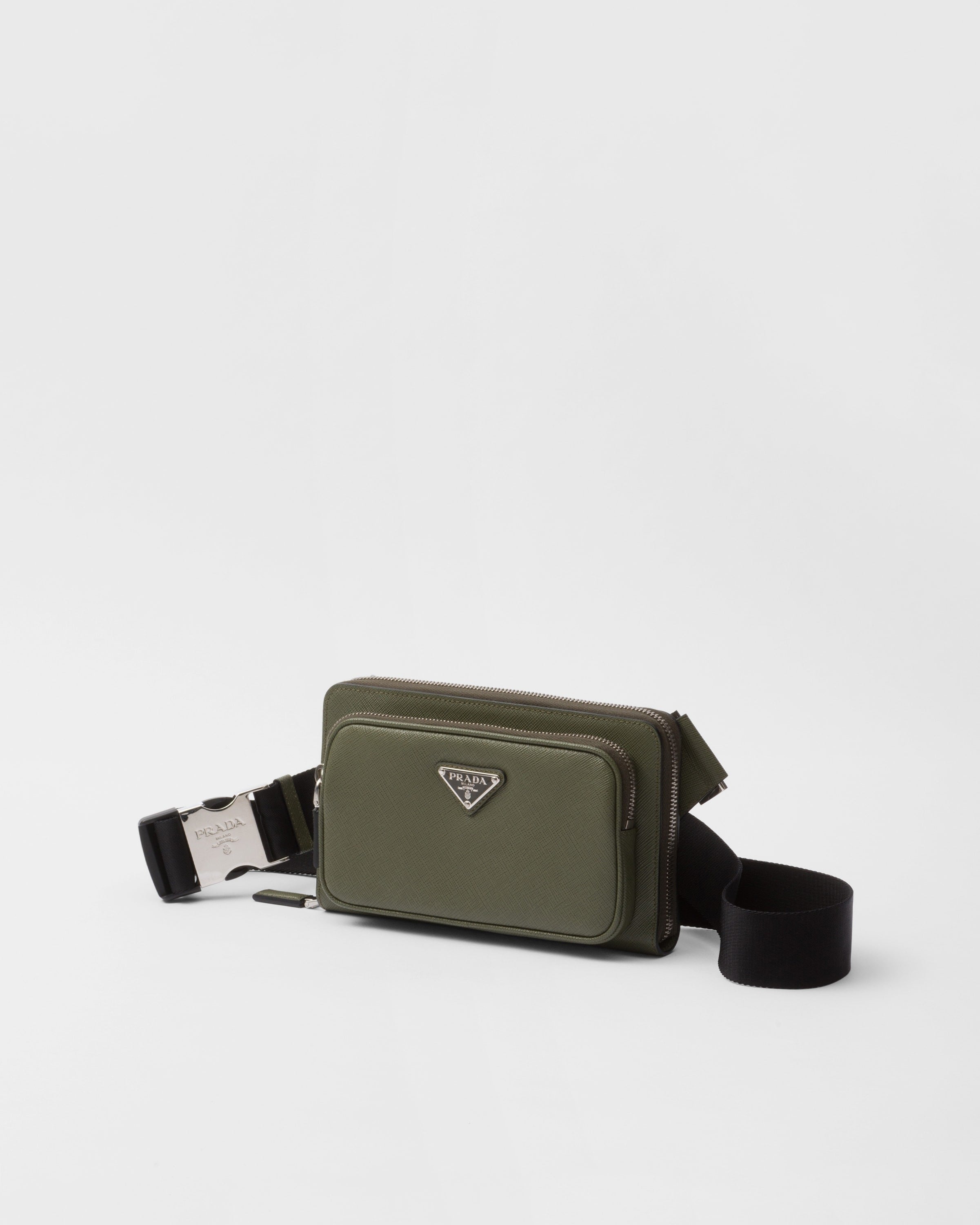 Saffiano leather belt bag Loden