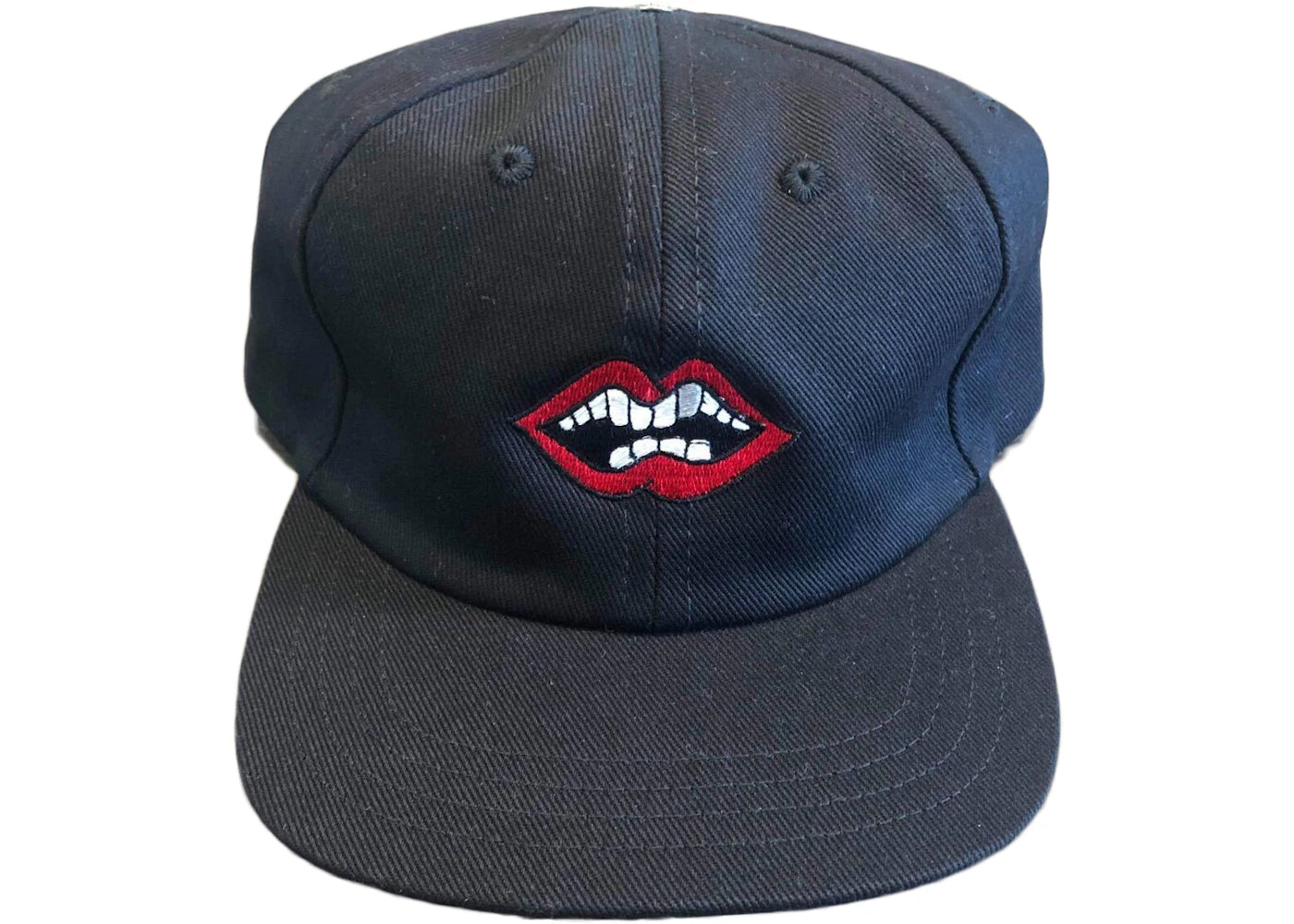 Chrome Hearts Matty Boy Chomper Leather Strapback Hat Black