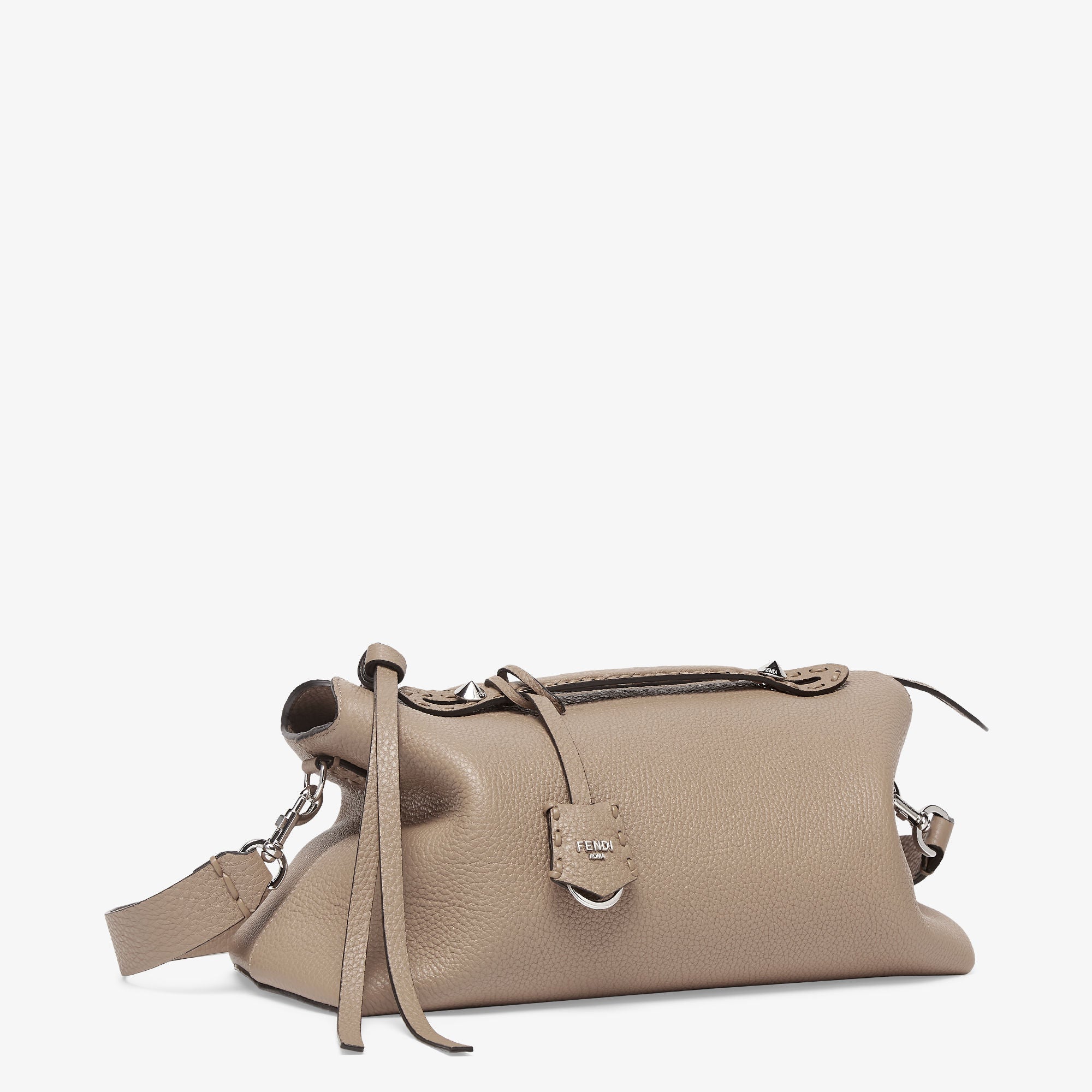 By The Way Selleria Large Dove gray Selleria bag with 200 hand-sewn topstitches