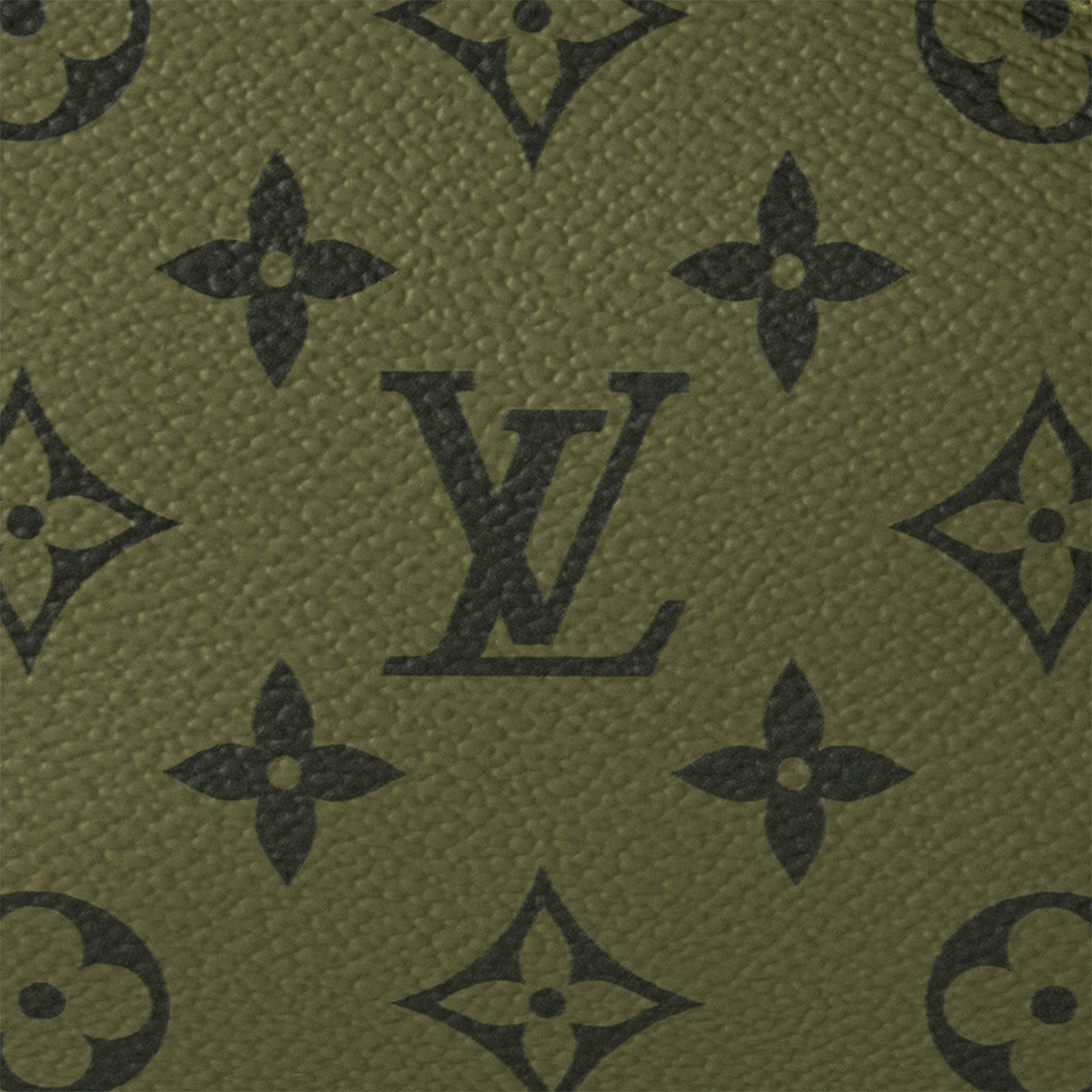 Keepall Bandoulière 55 Khaki Green/Vermillion Red
