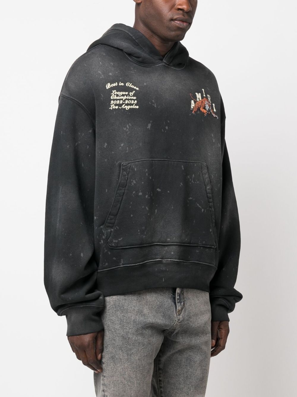 Vintage Tiger rib-trimmed hoodie