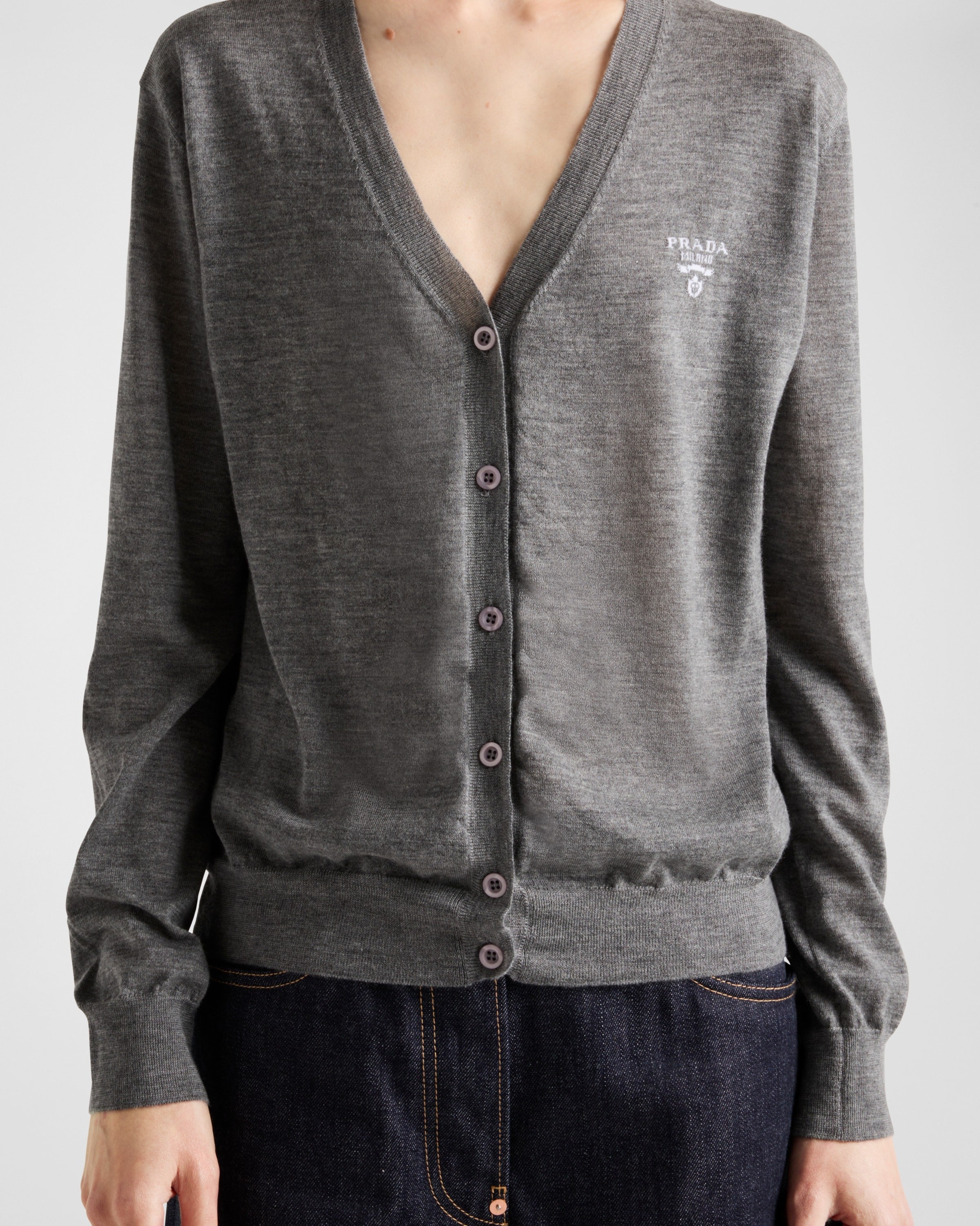 Cashmere cardigan Slate Gray