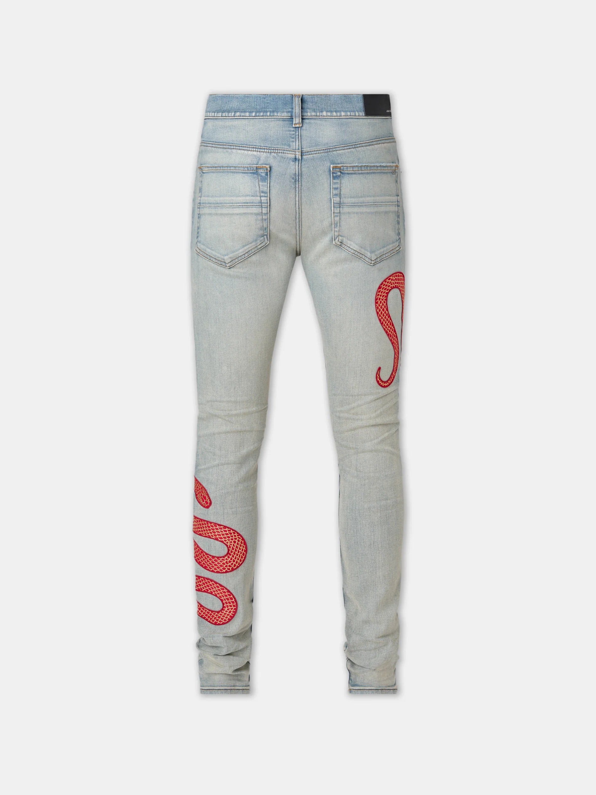AMIRI SNAKE SKINNY JEAN Antique Indigo