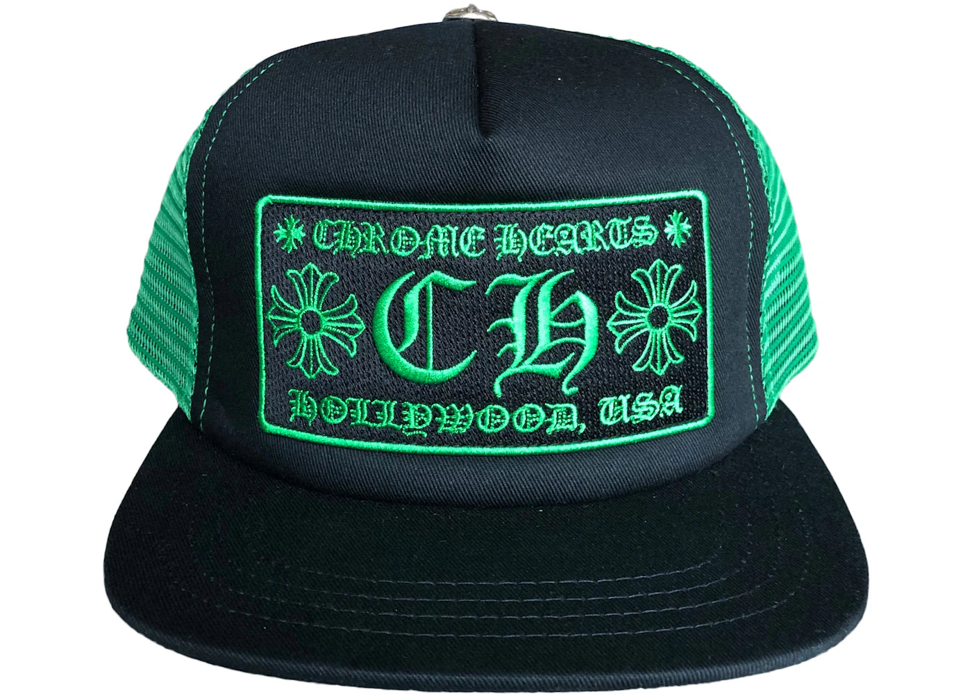 Chrome Hearts CH Hollywood Trucker Hat Black/Green