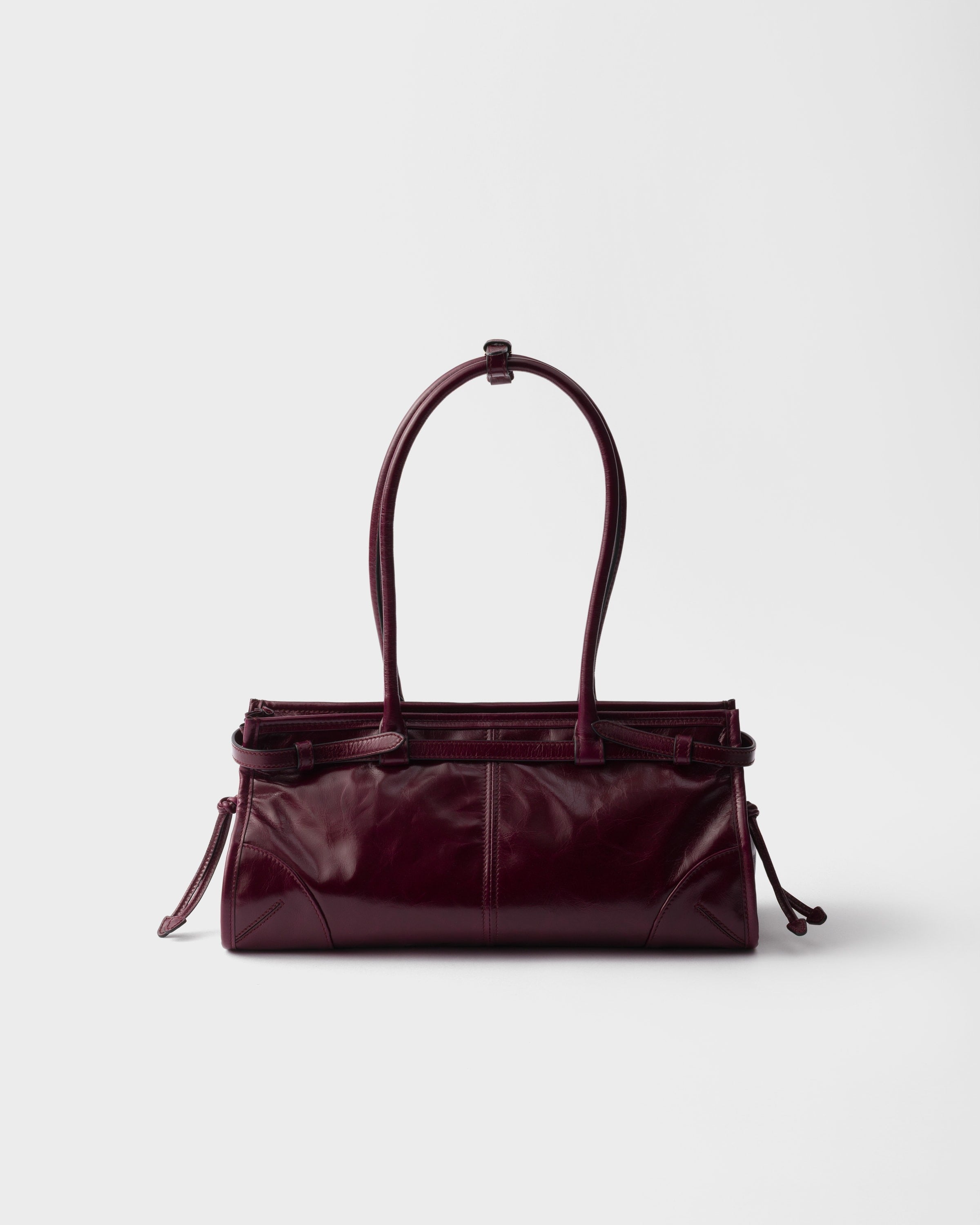 Prada Bonnie medium leather handbag Burgundy
