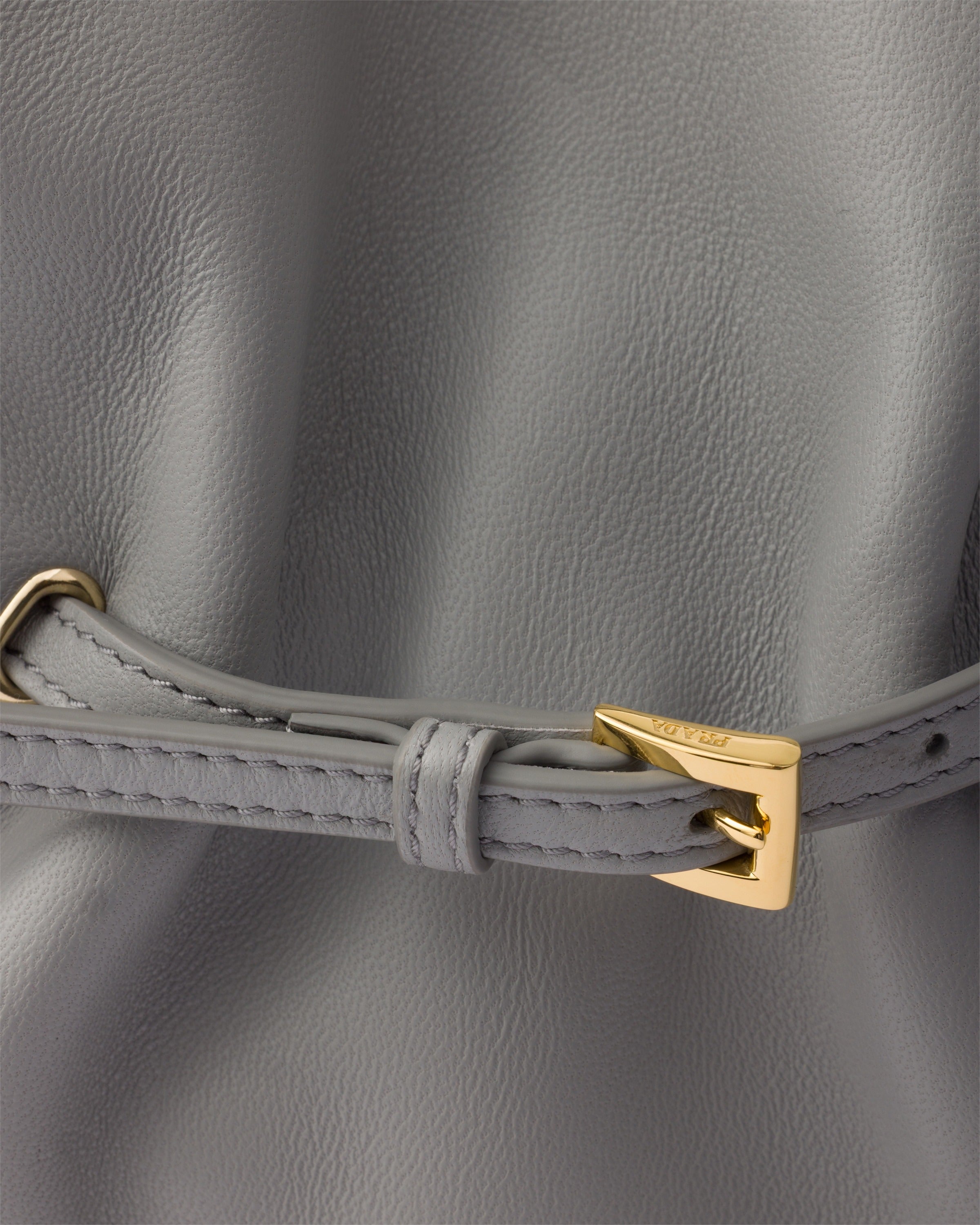 Small Prada Dada nappa leather bag Granite Gray